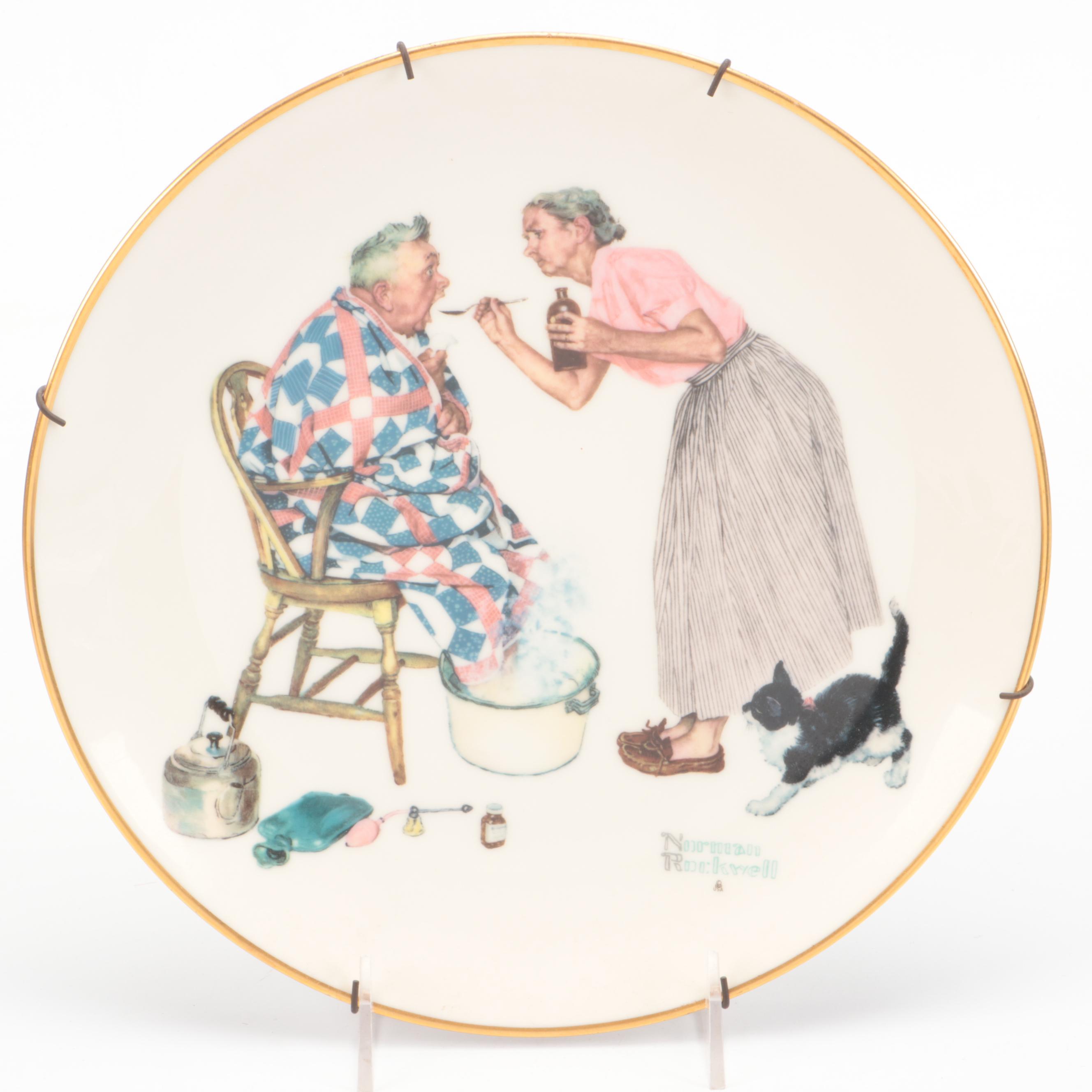 Gorham Limited Edition The Four Seasons Norman Rockwell Collector Plates, 1978
