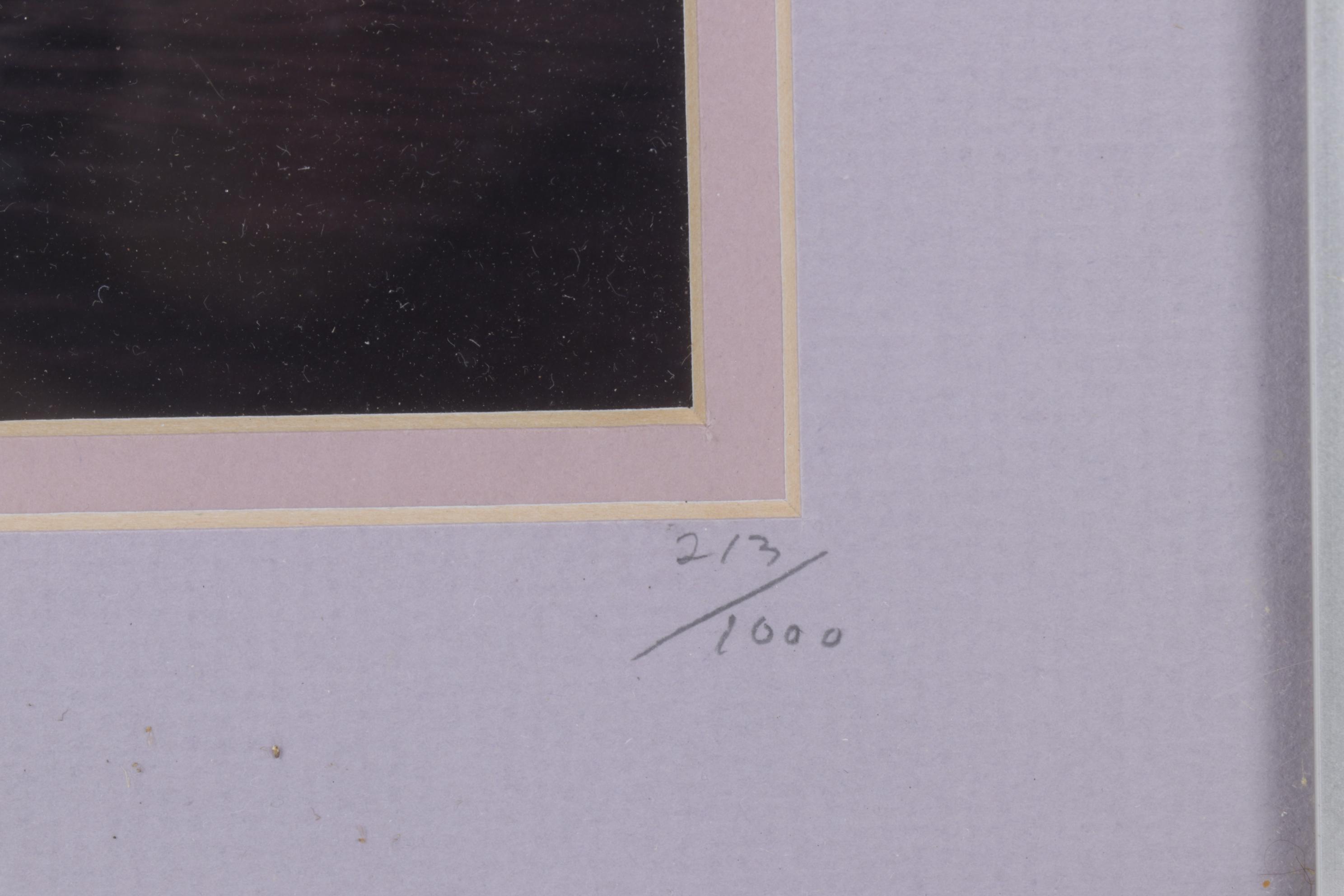 Signed Limited Run Photograph of Evening Sky Over Water, 213/1000