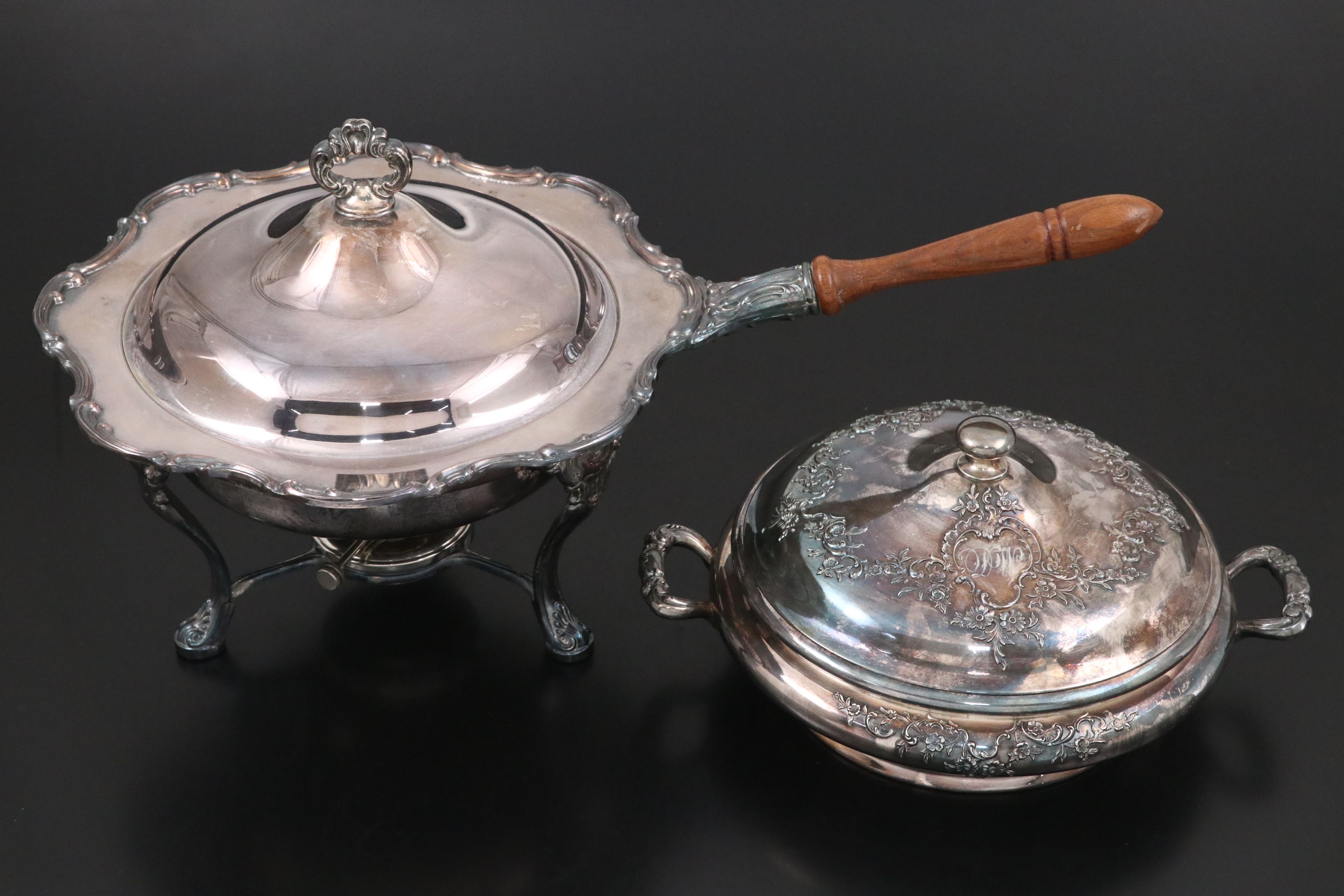 Reed & Barton with Other Silver Plate Serving Dishes, 20th Century