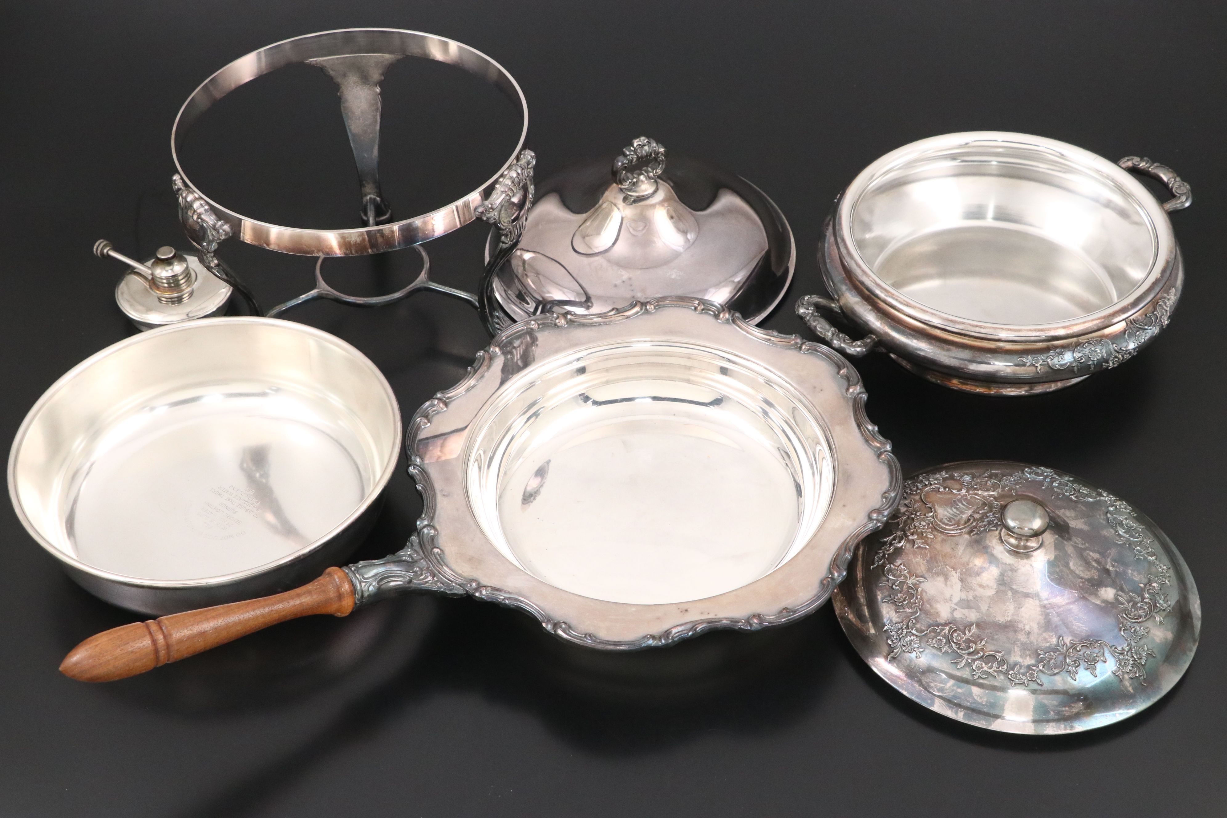Reed & Barton with Other Silver Plate Serving Dishes, 20th Century