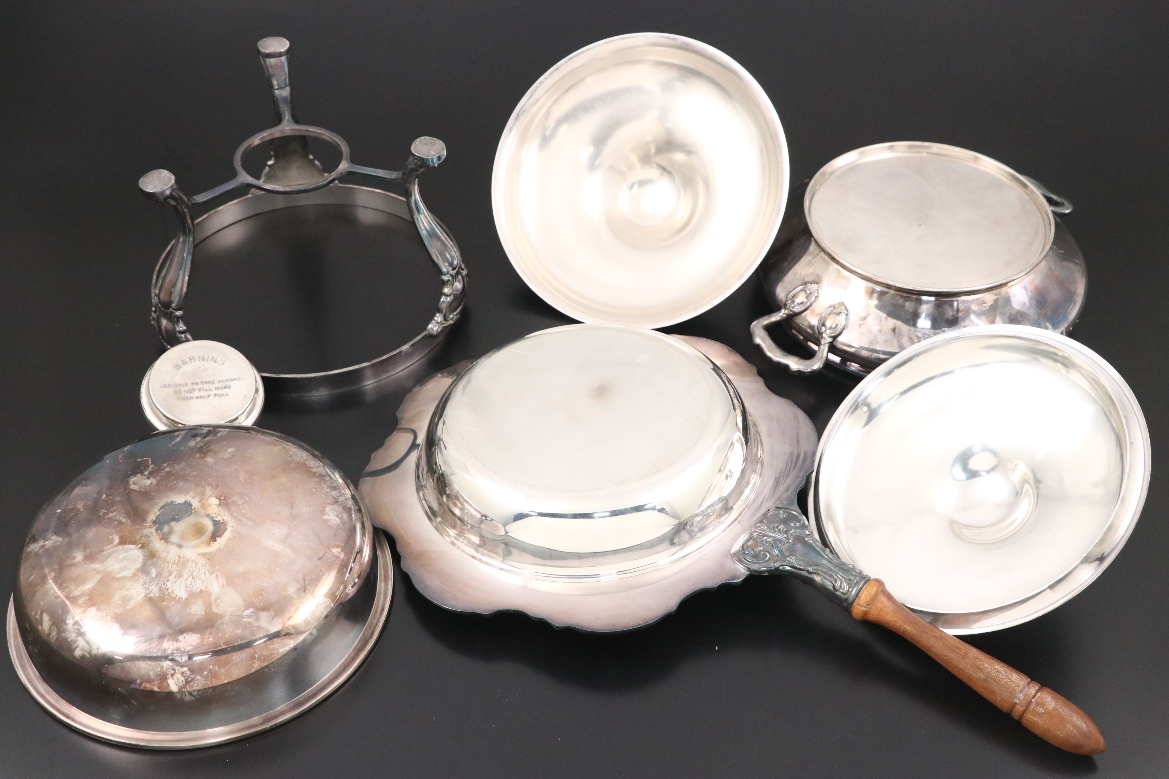 Reed & Barton with Other Silver Plate Serving Dishes, 20th Century