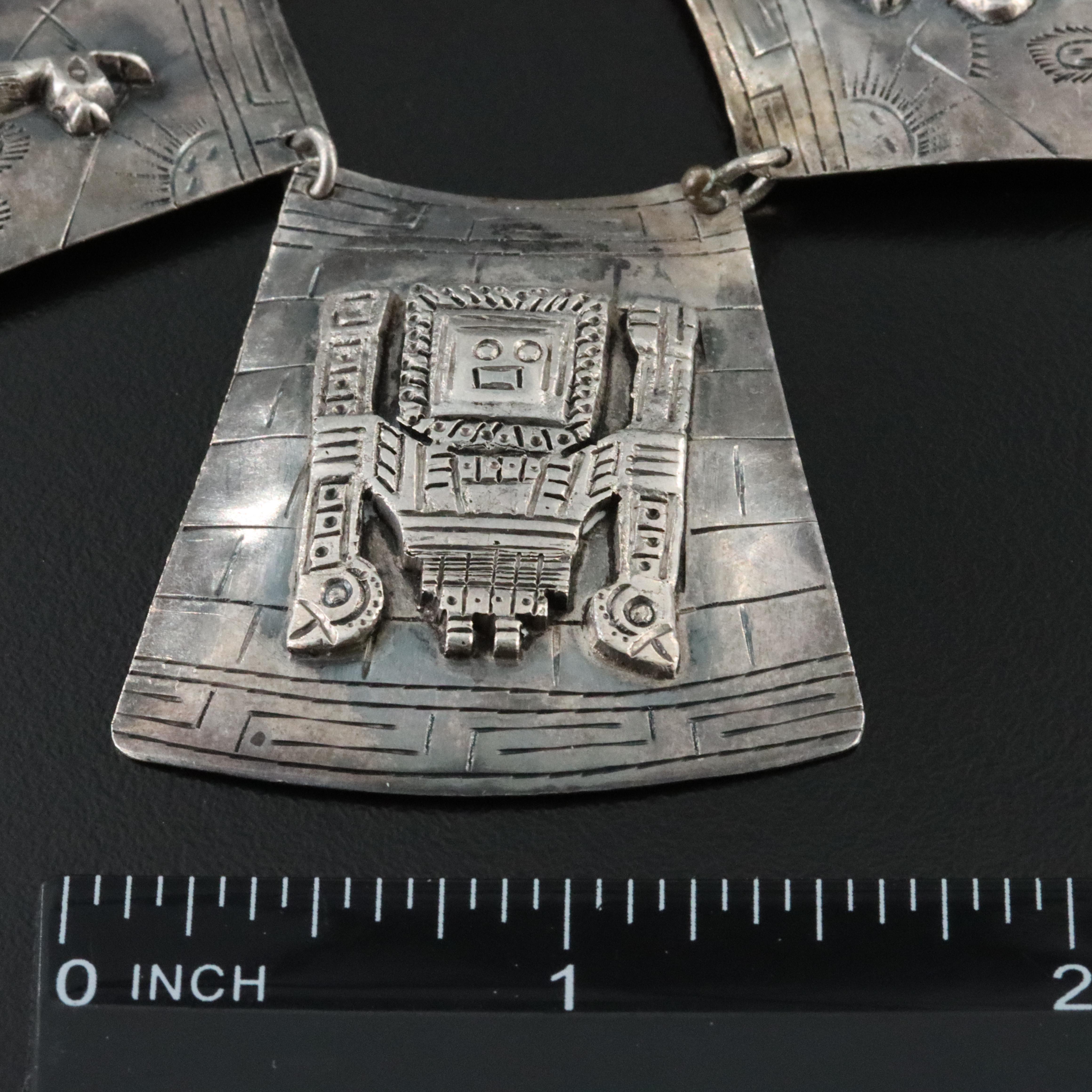 Peruvian Sterling Storyteller Collar Necklace