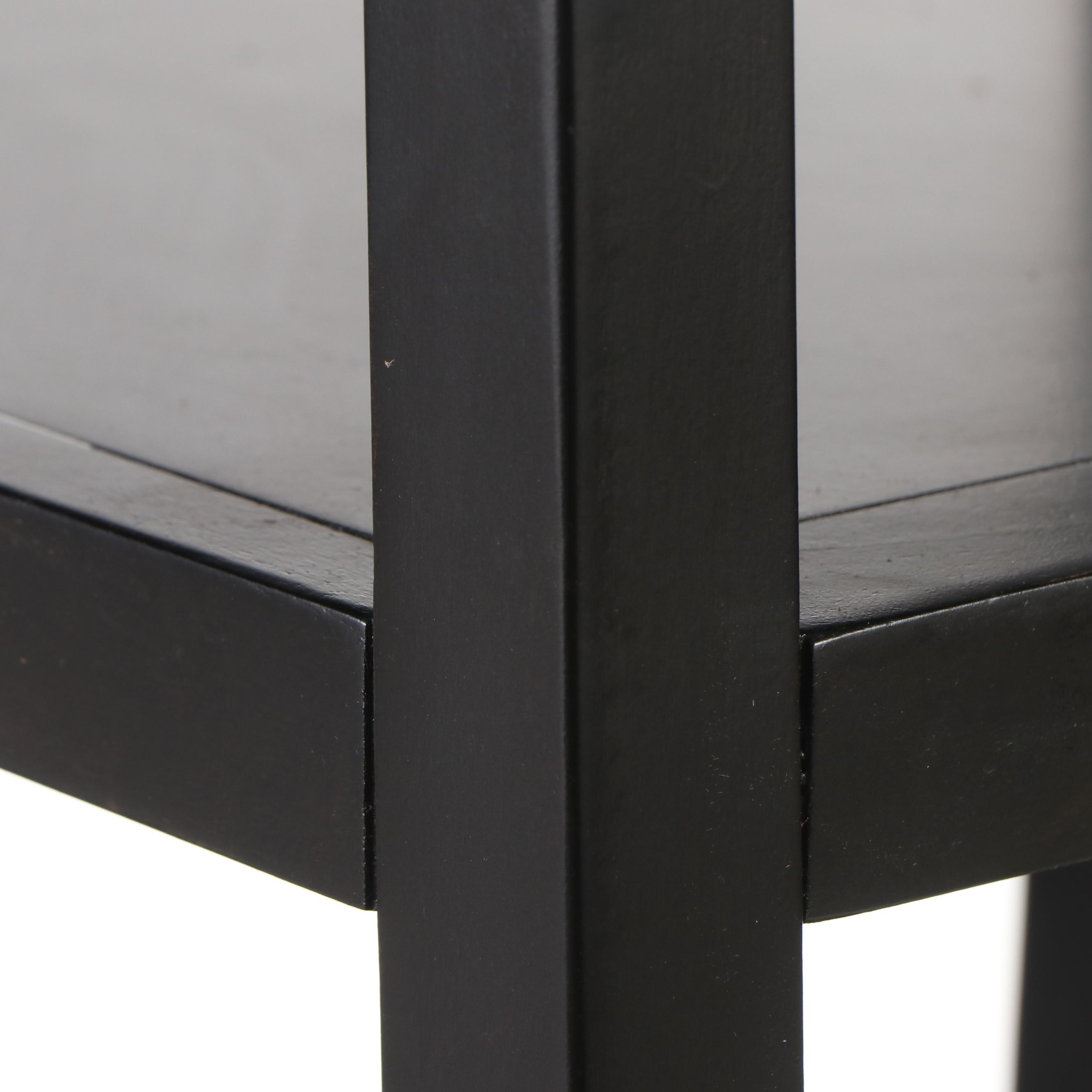 Contemporary Black Curio Display Shelf