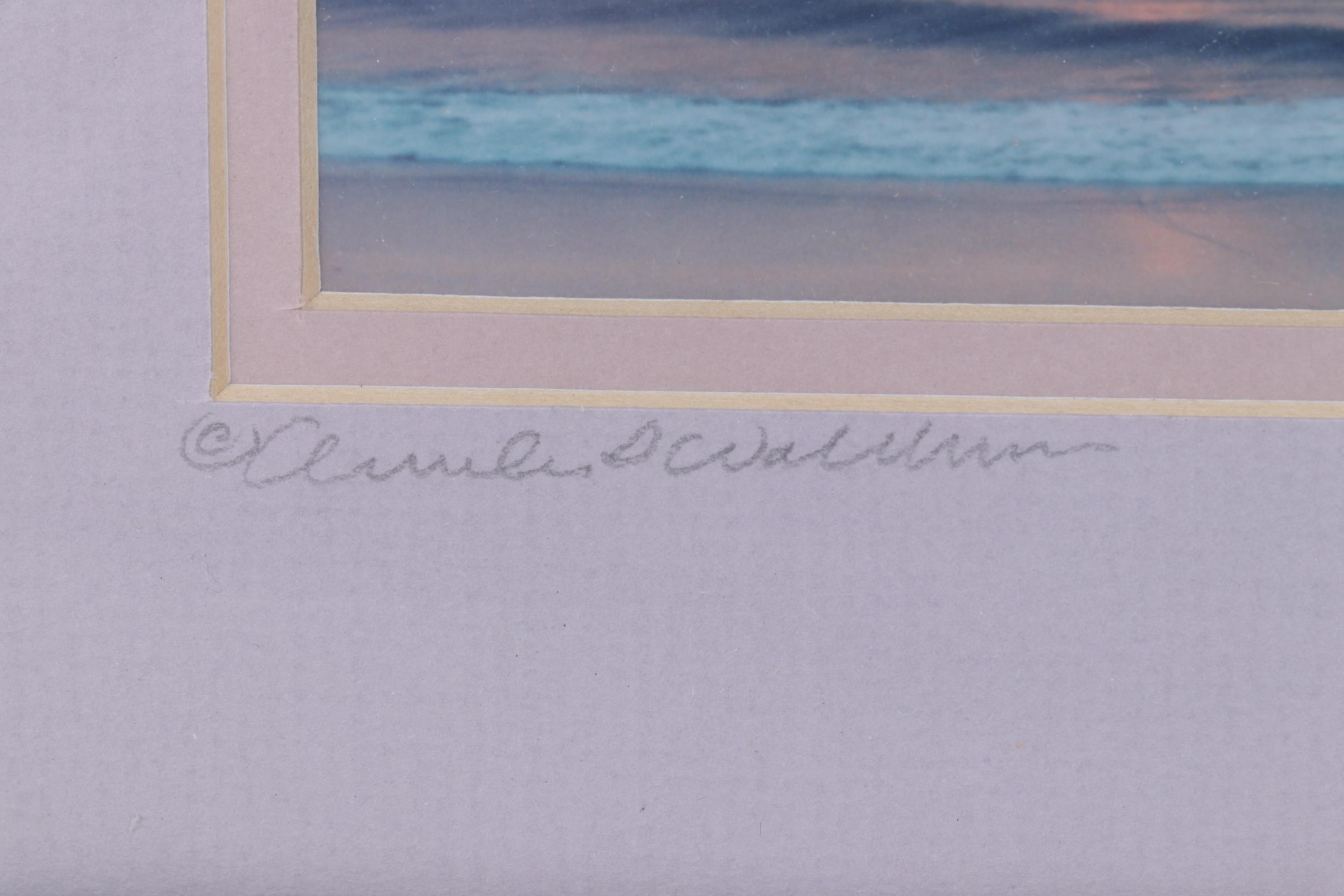 Signed Limited Run Photograph of Beach at Sunset, 467/2000