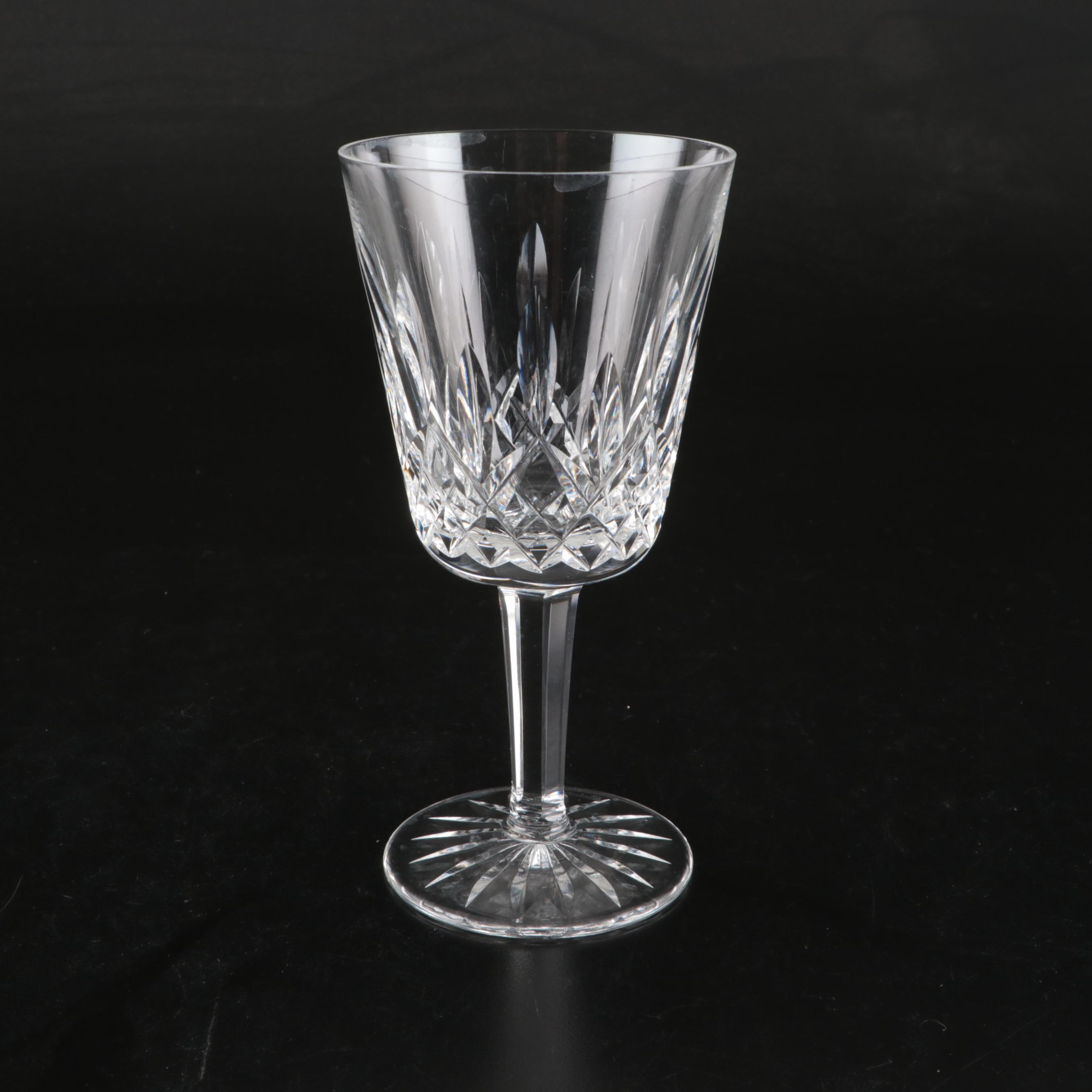 Waterford Crystal "Lismore" Water Goblets, Mid to Late 20th Century
