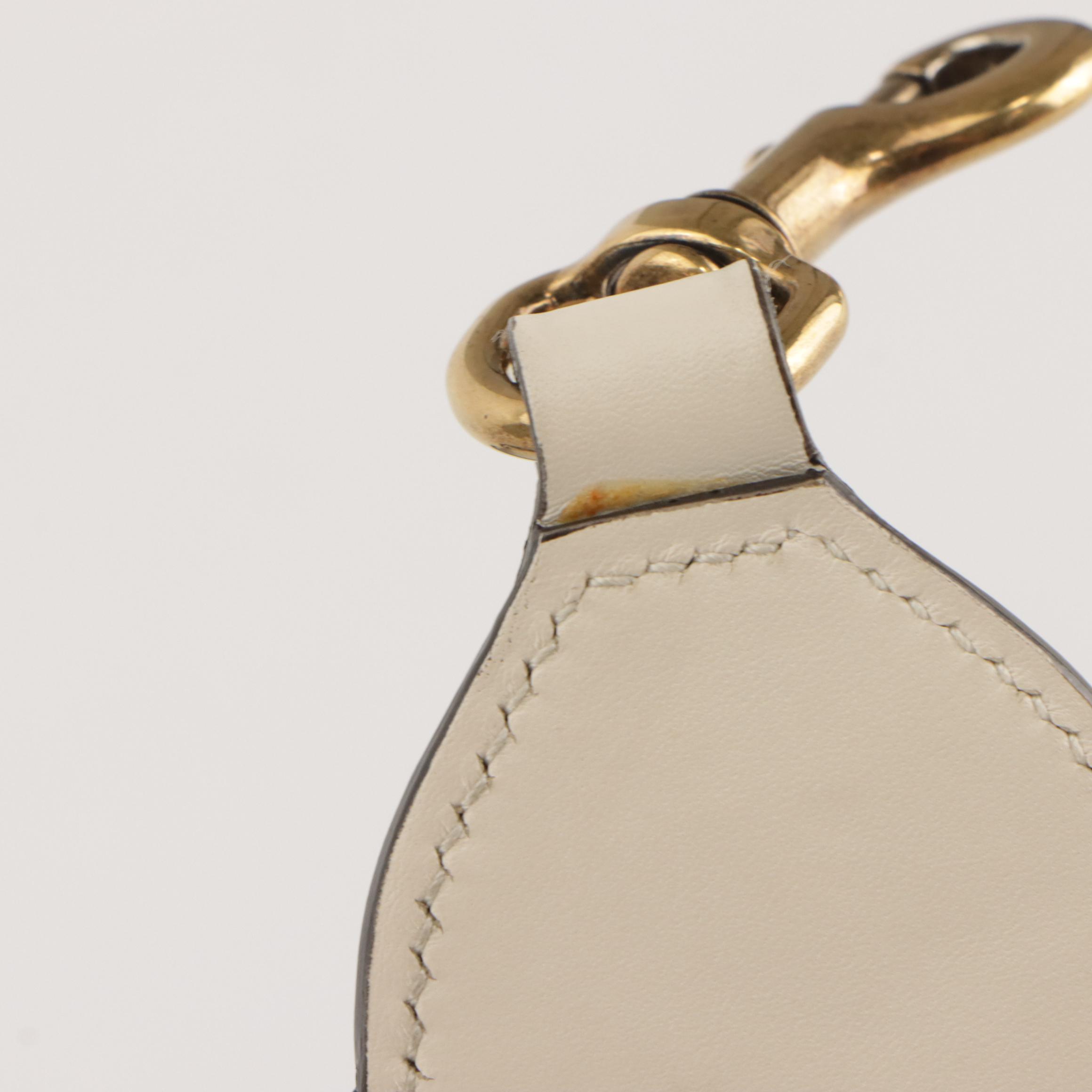 Gucci Queen Margaret Broadway Bee Embellished 2Way Bag in Ivory Calfskin Leather