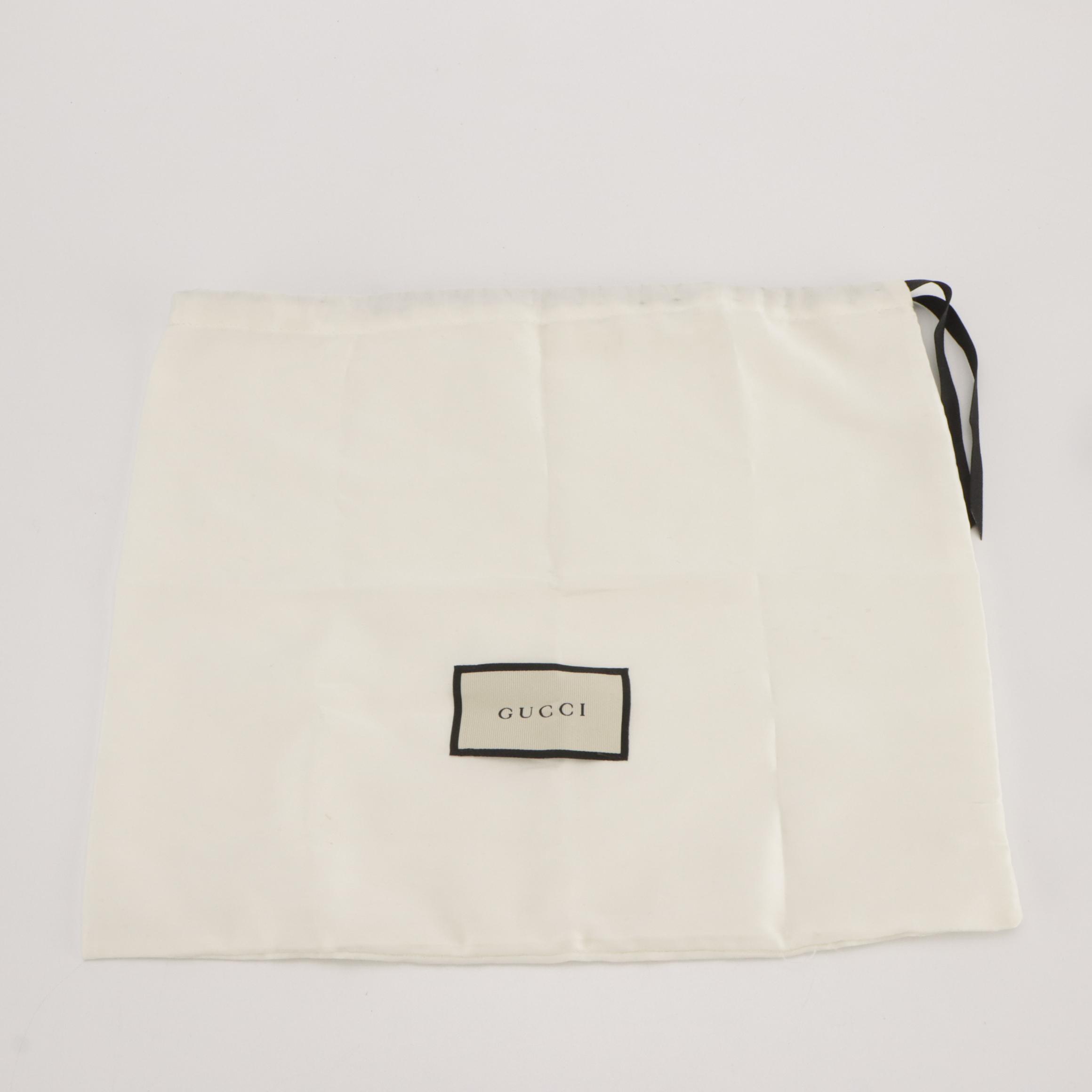 Gucci Queen Margaret Broadway Bee Embellished 2Way Bag in Ivory Calfskin Leather