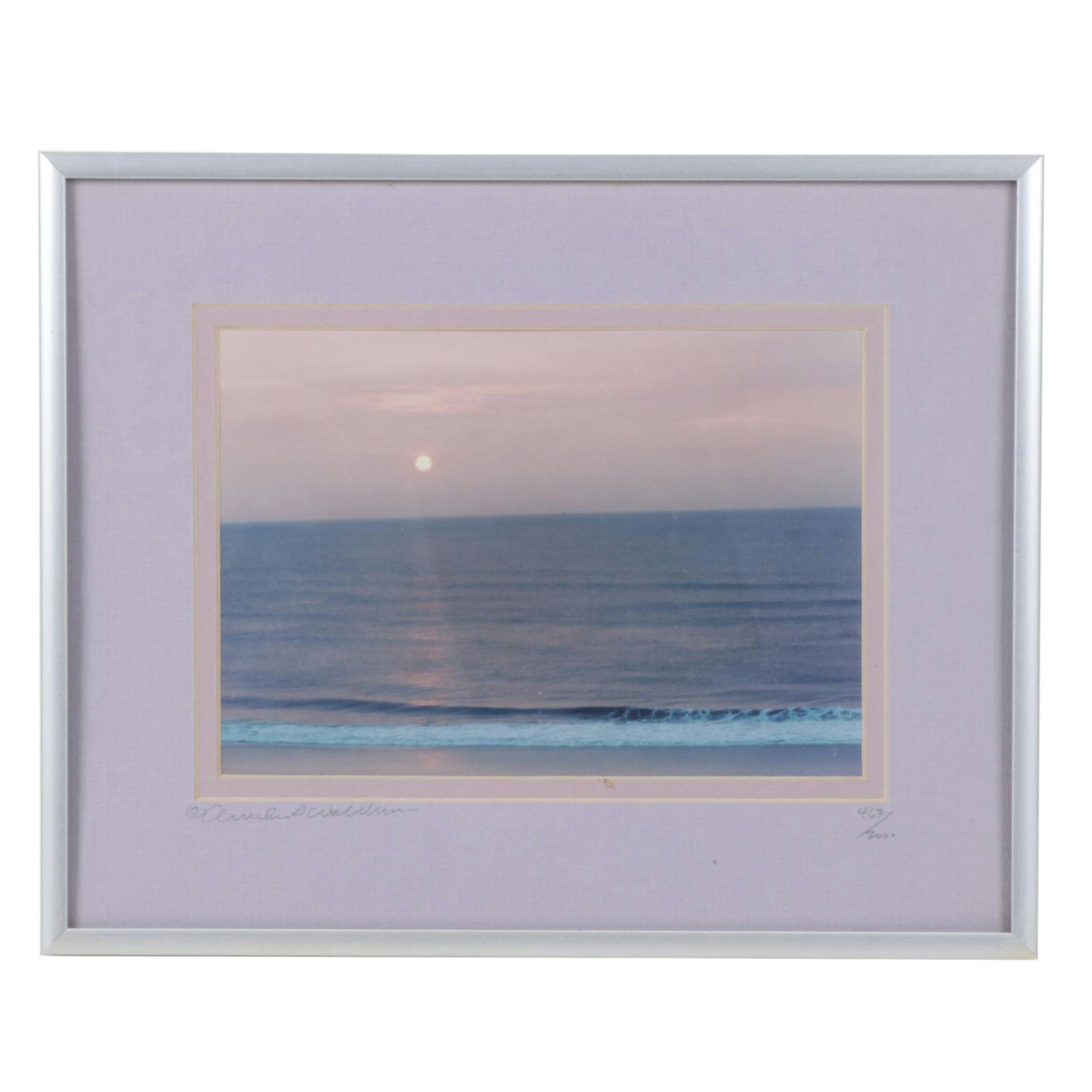 Signed Limited Run Photograph of Beach at Sunset, 467/2000