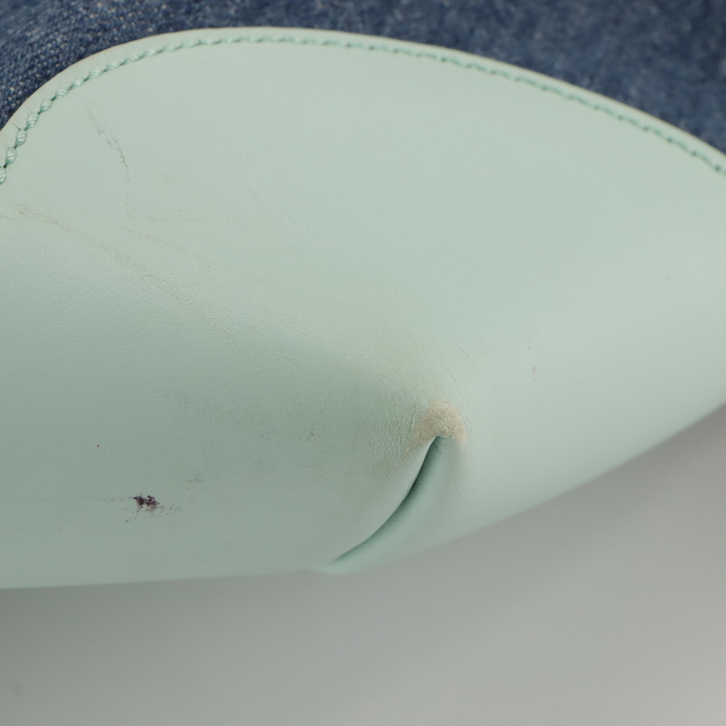 Gucci Craft Tote in Denim and Light Aqua Blue Calfskin Leather