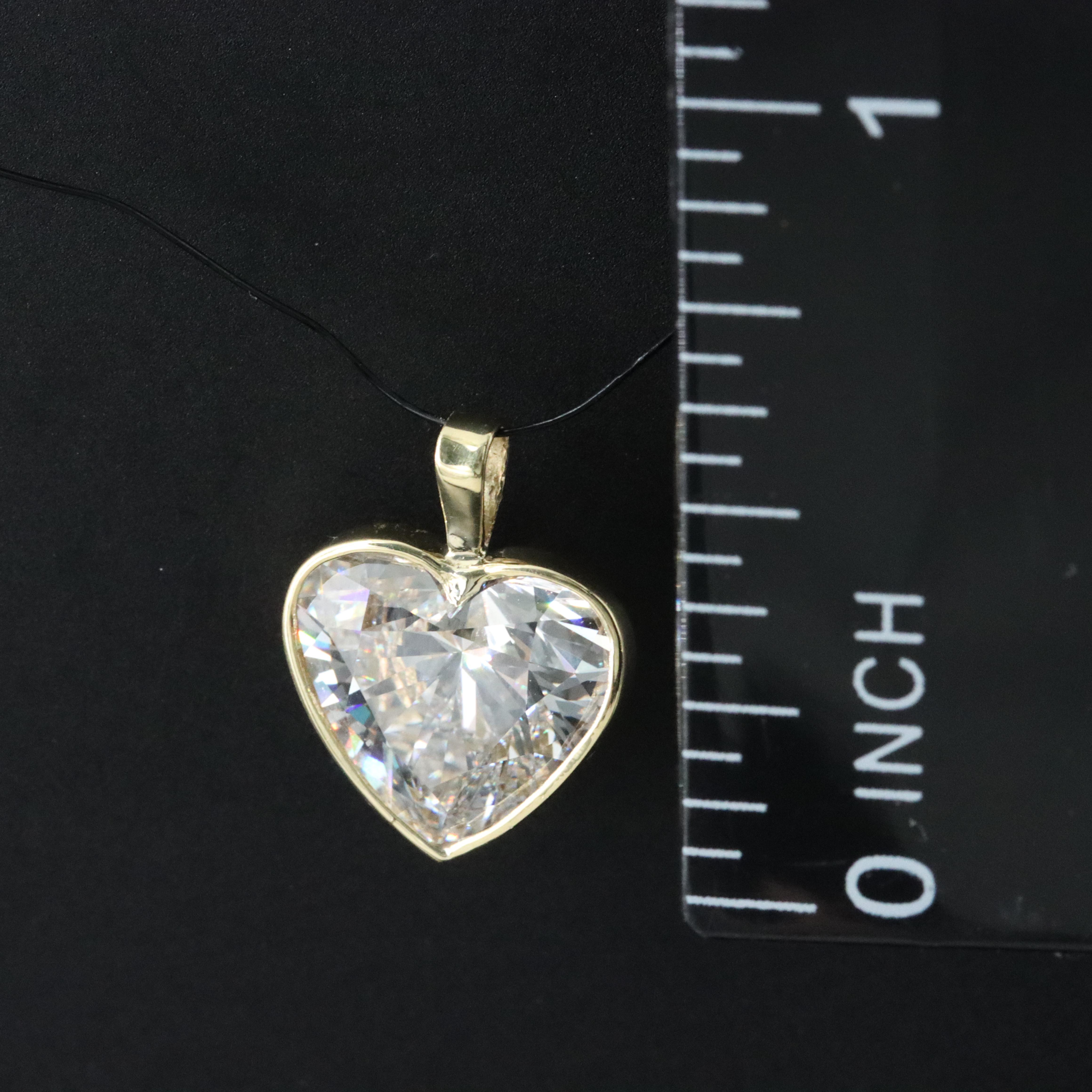 14K 4.00 CT Lab Grown Diamond Solitaire Pendant with IGI Report