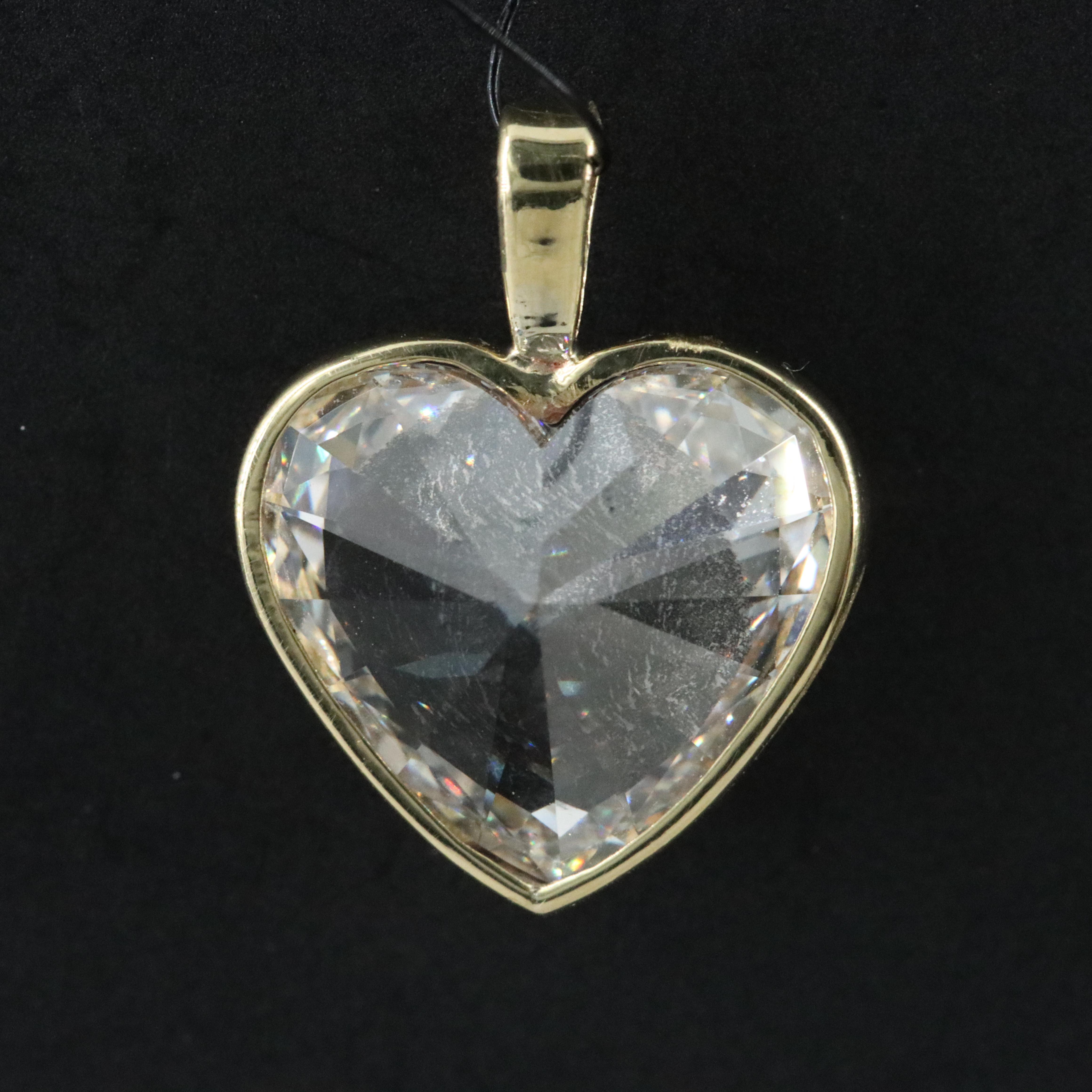 14K 4.00 CT Lab Grown Diamond Solitaire Pendant with IGI Report