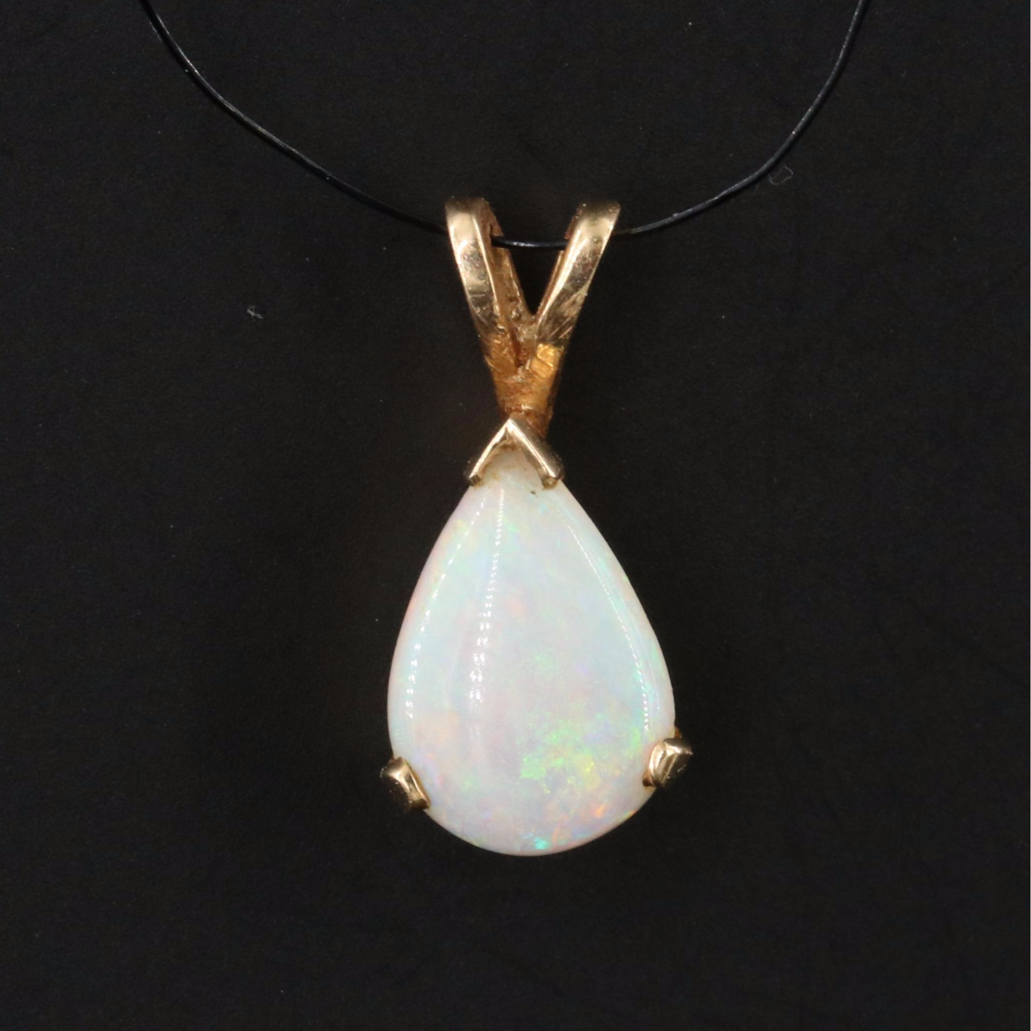 14K Opal Pendant