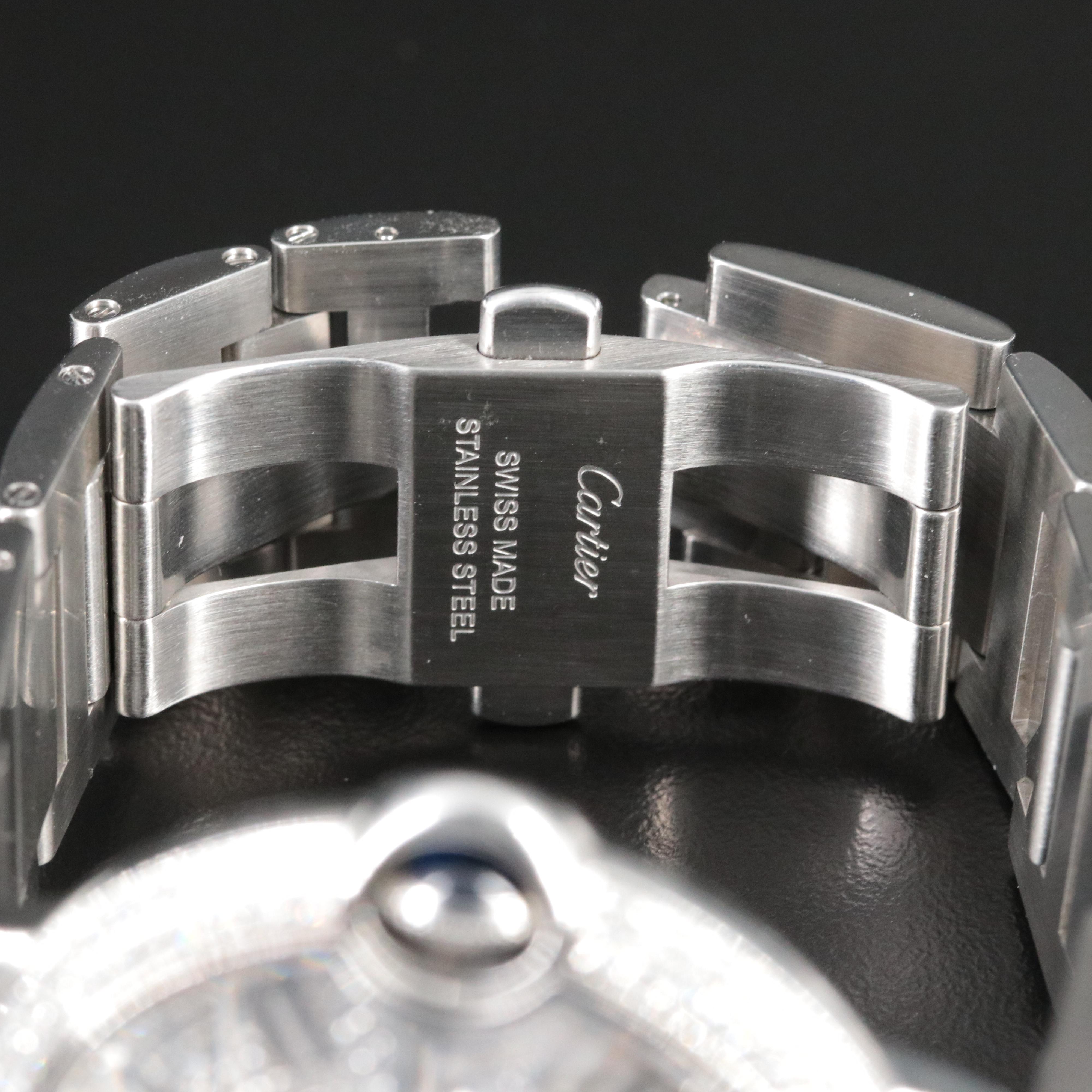 Cartier Ballon Bleu Diamonds Steel 42mm Automatic Watch