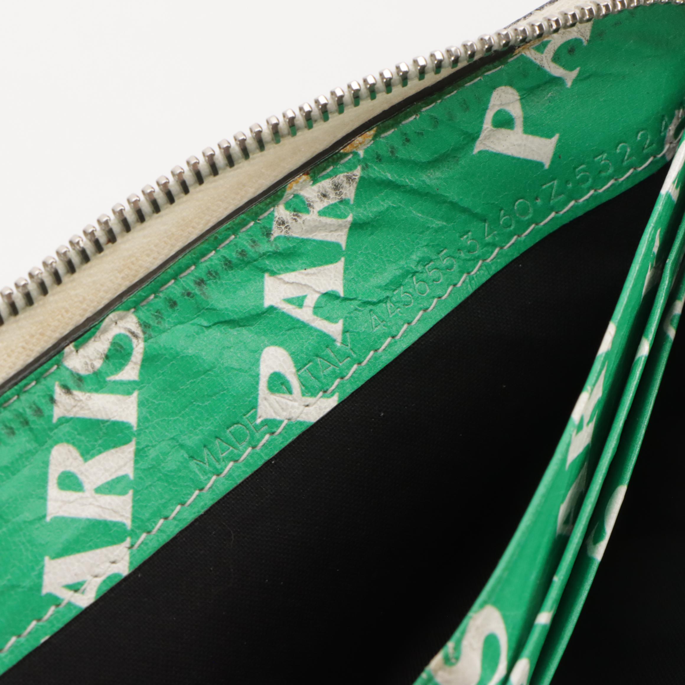 Balenciaga Paris Bazar Zip-Around Wallet in Crinkled Calfskin Leather