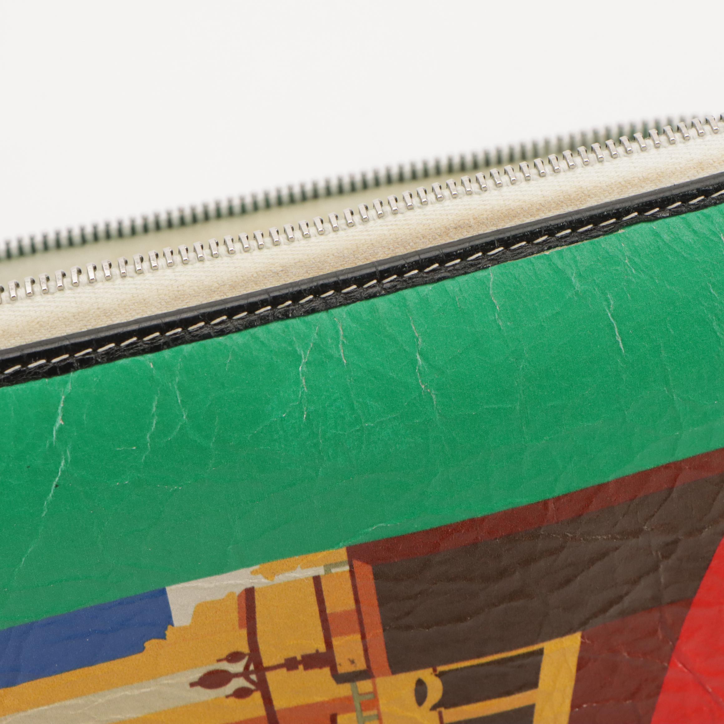 Balenciaga Paris Bazar Zip-Around Wallet in Crinkled Calfskin Leather