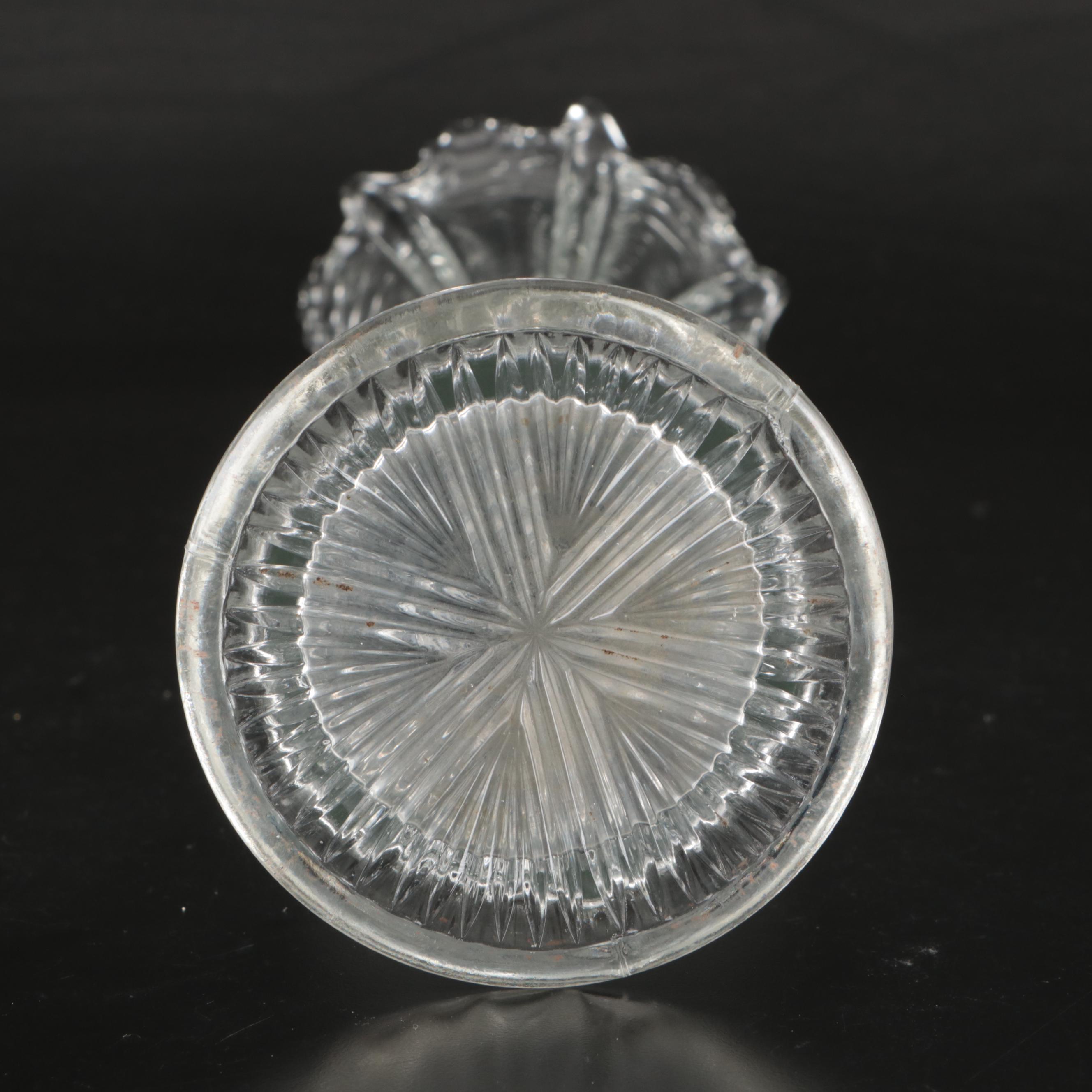 Fluted Glass Vase, Glass Citrus Juicer, Glass Trifle Bowl, and Handkerchief Bowl