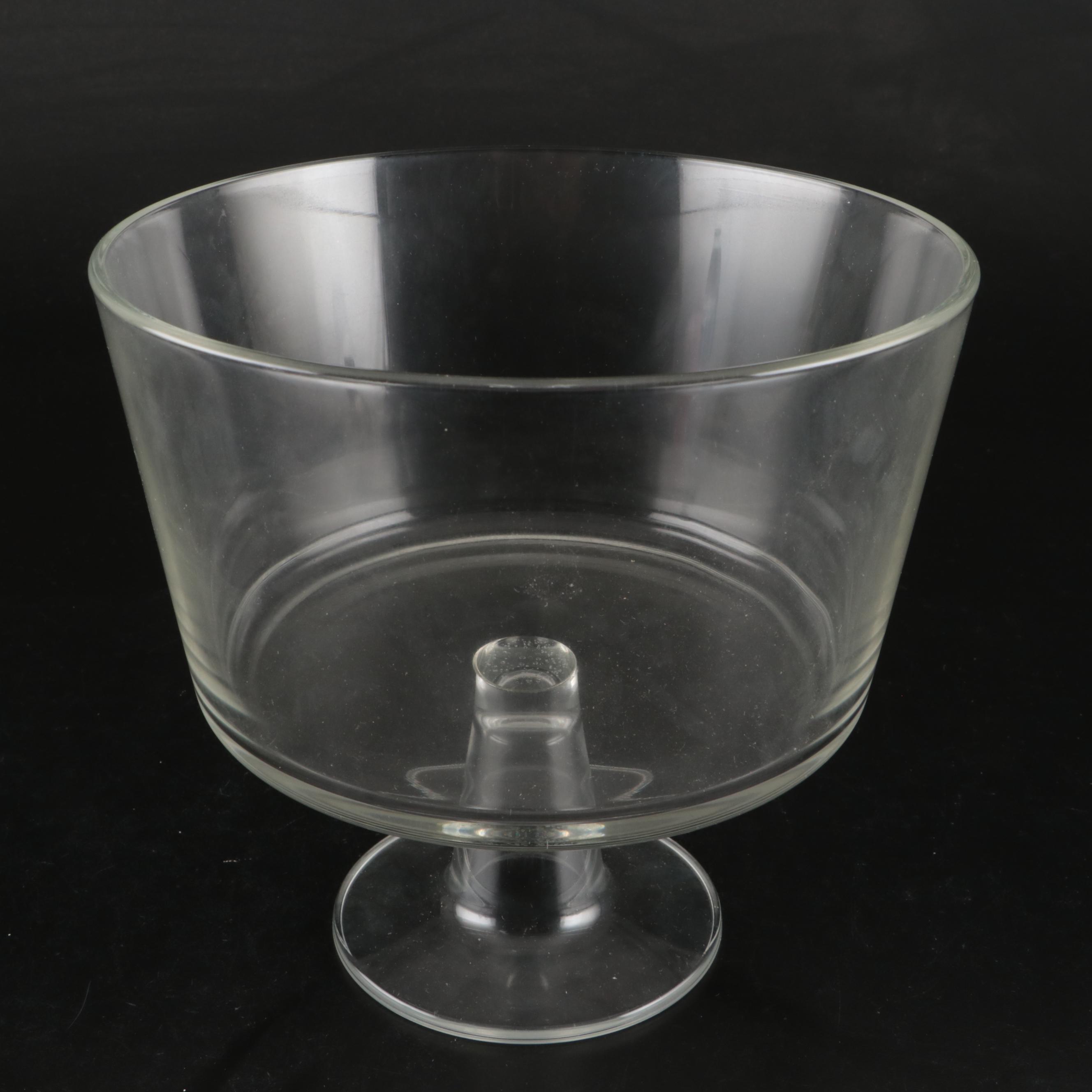 Fluted Glass Vase, Glass Citrus Juicer, Glass Trifle Bowl, and Handkerchief Bowl
