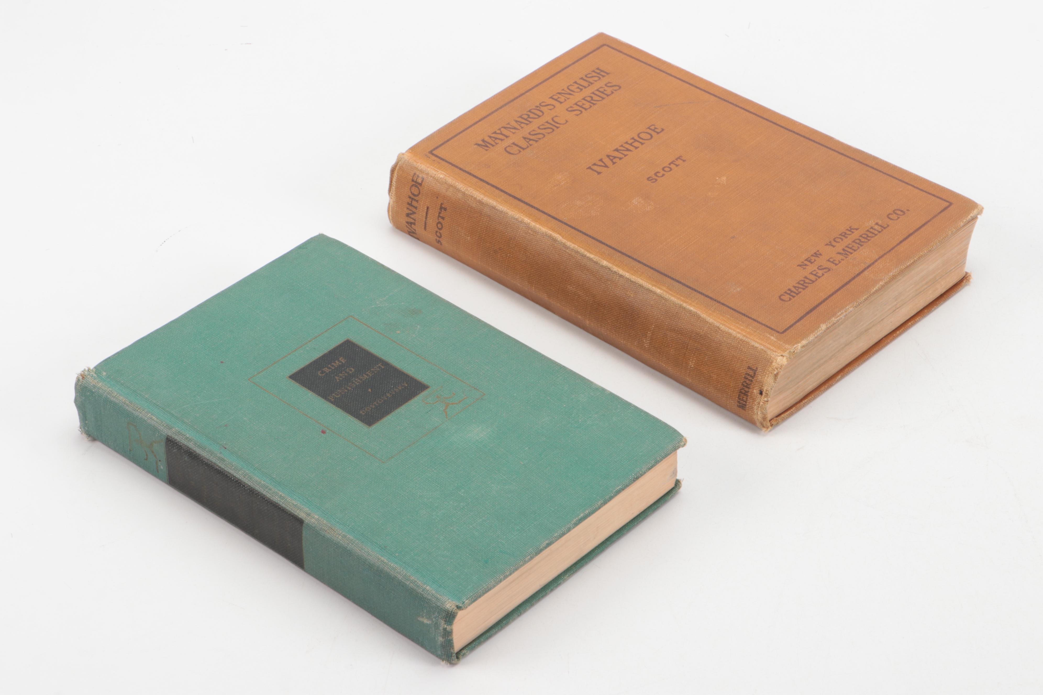 "Crime and Punishment" by Fyodor Dostoevsky with More Literary and History Books