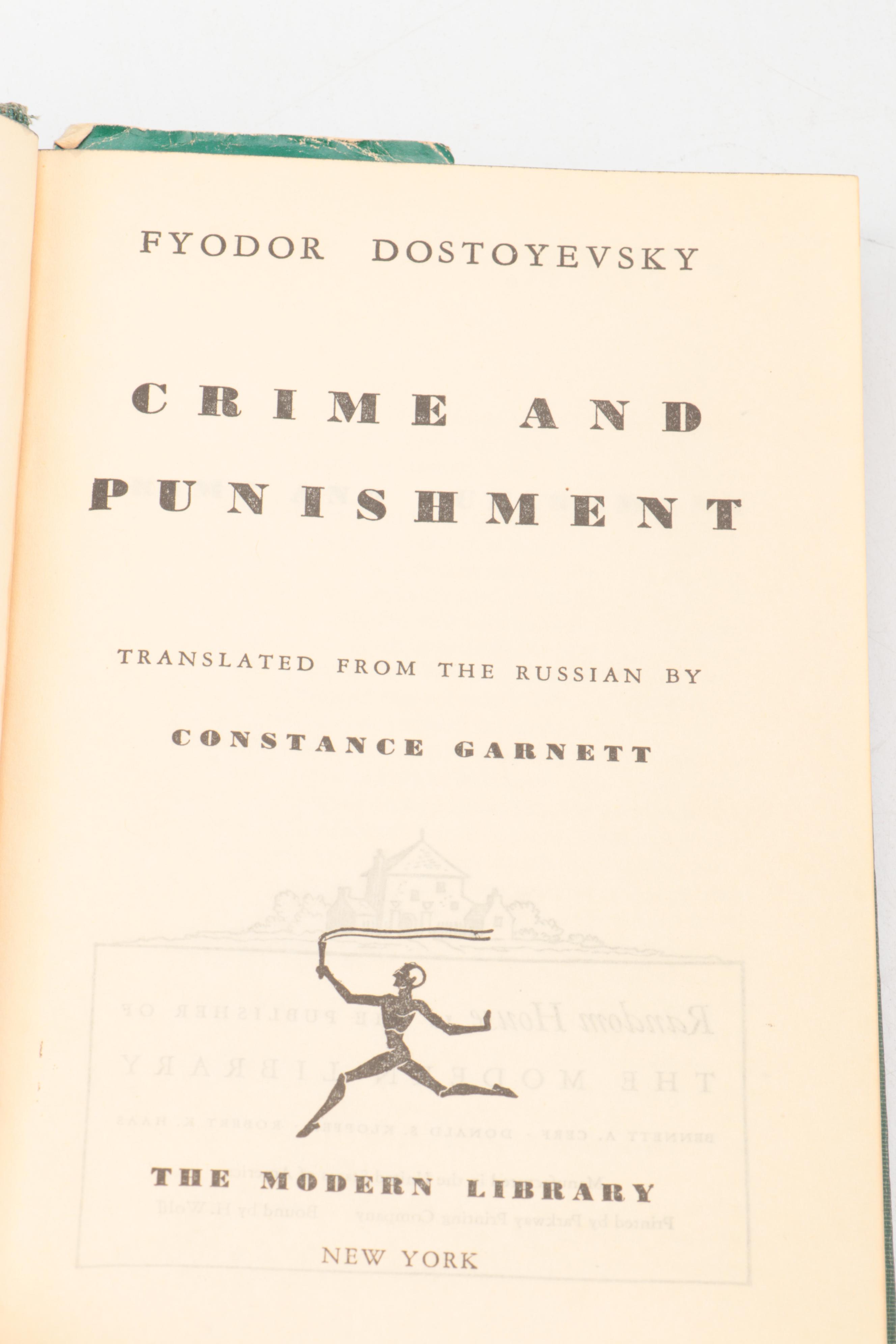 "Crime and Punishment" by Fyodor Dostoevsky with More Literary and History Books
