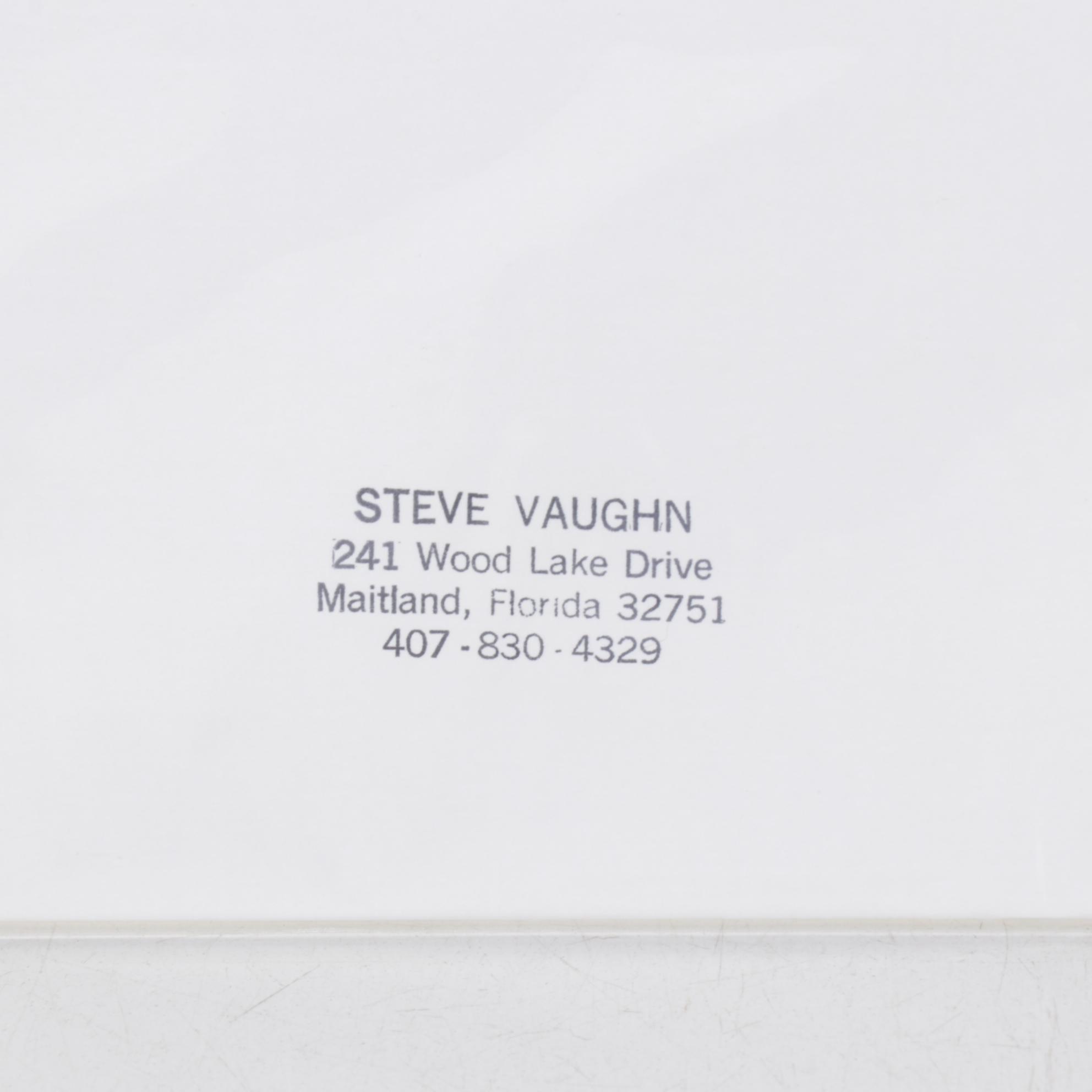 Steve Vaughn Panoramic Photograph of Beach Scene at Sunset