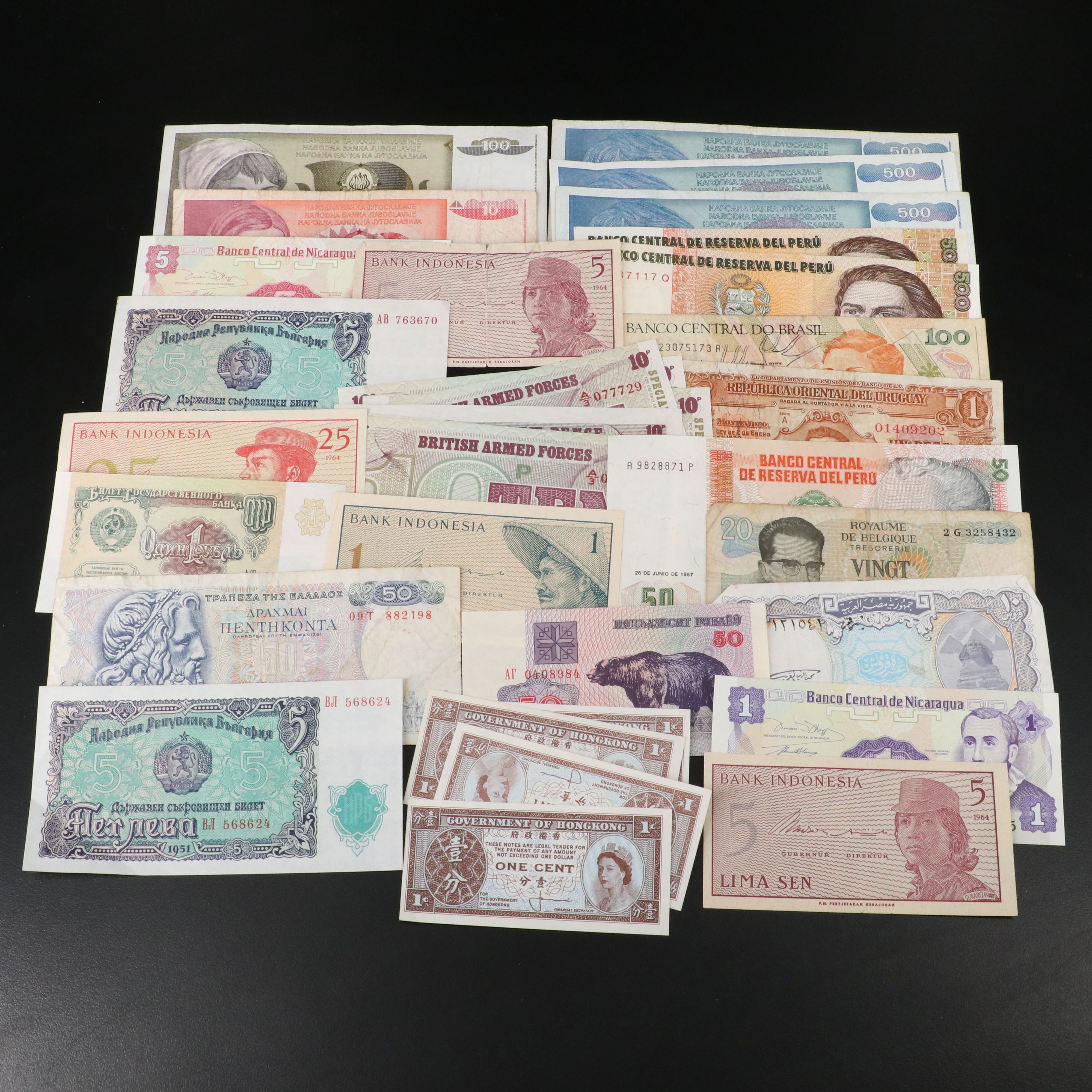 Collection of Modern Foreign Currency from Around the World
