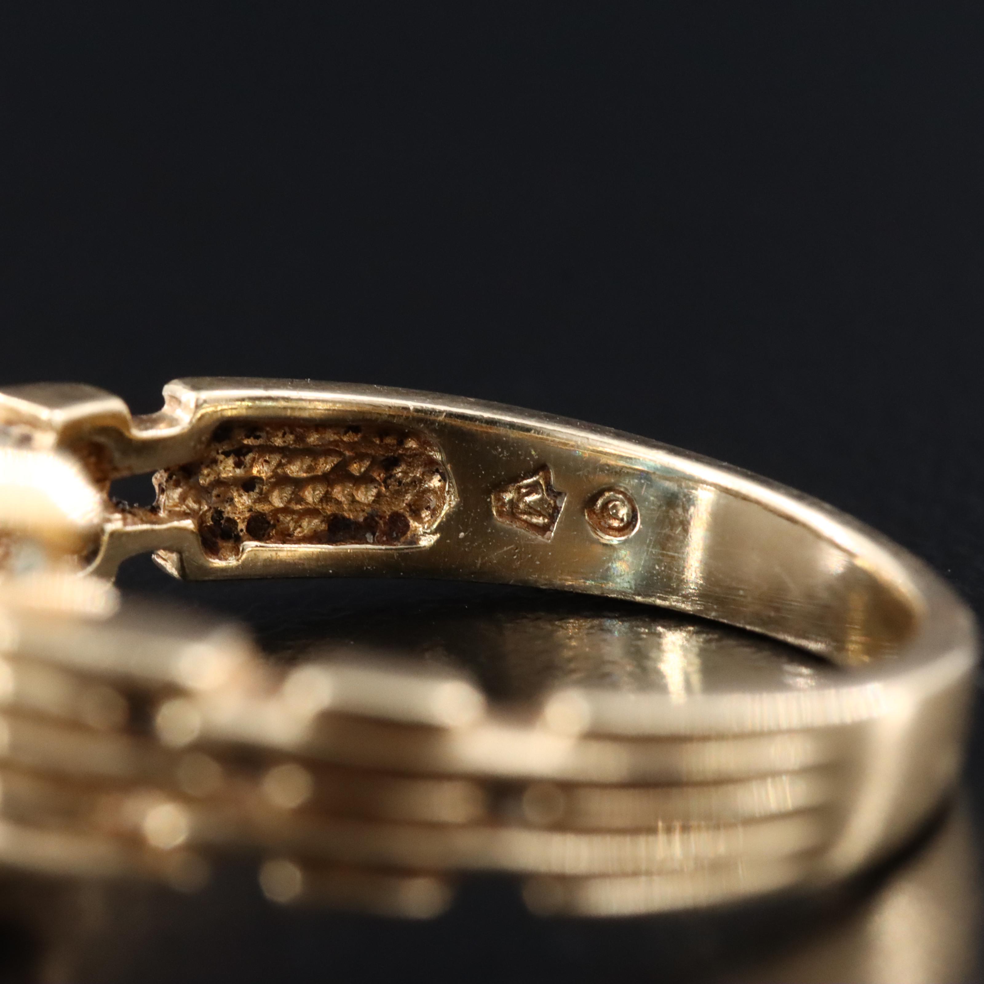 14K Topaz and Diamond Ring