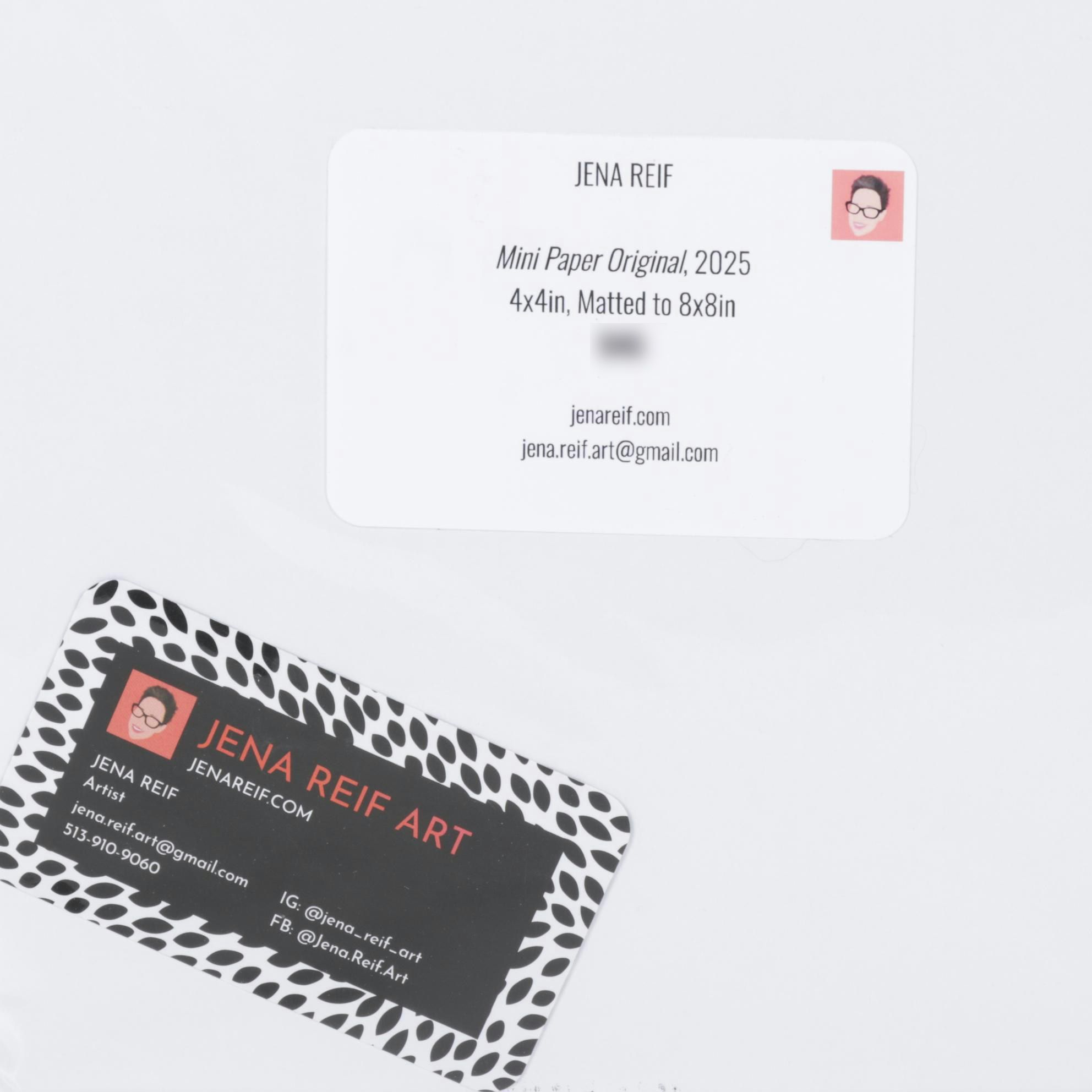 Jena Reif "Mini Paper Original" Mixed Media Painting, 2025