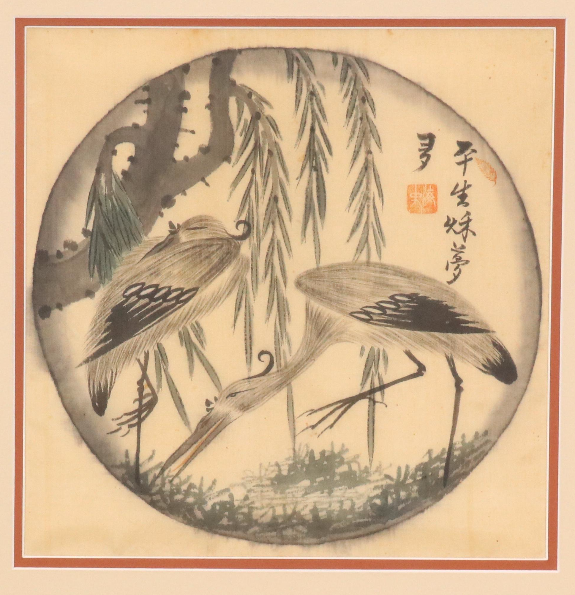 Antique Chinese School Painting on Silk