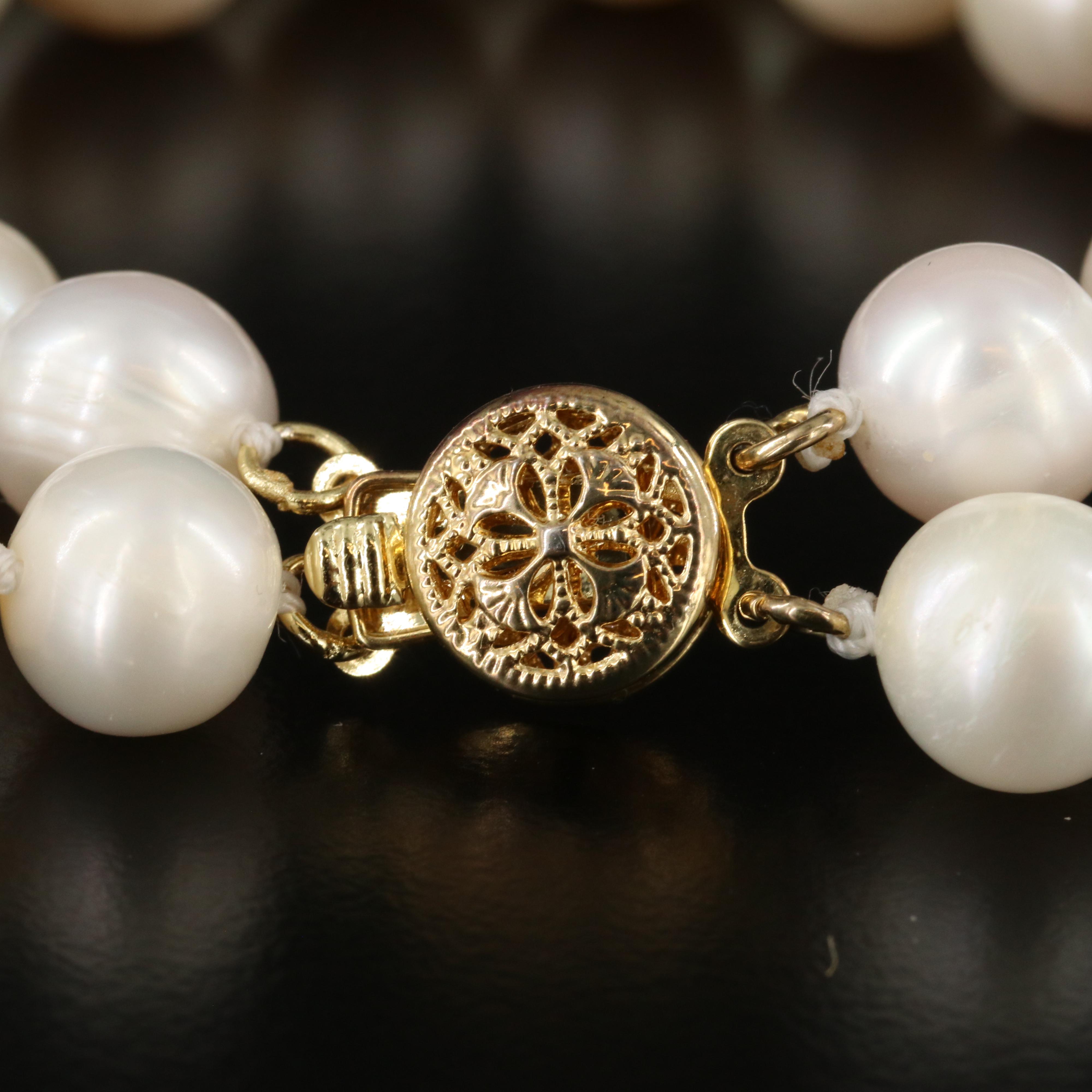 Pearl Double Row Bracelet with 14K Clasp