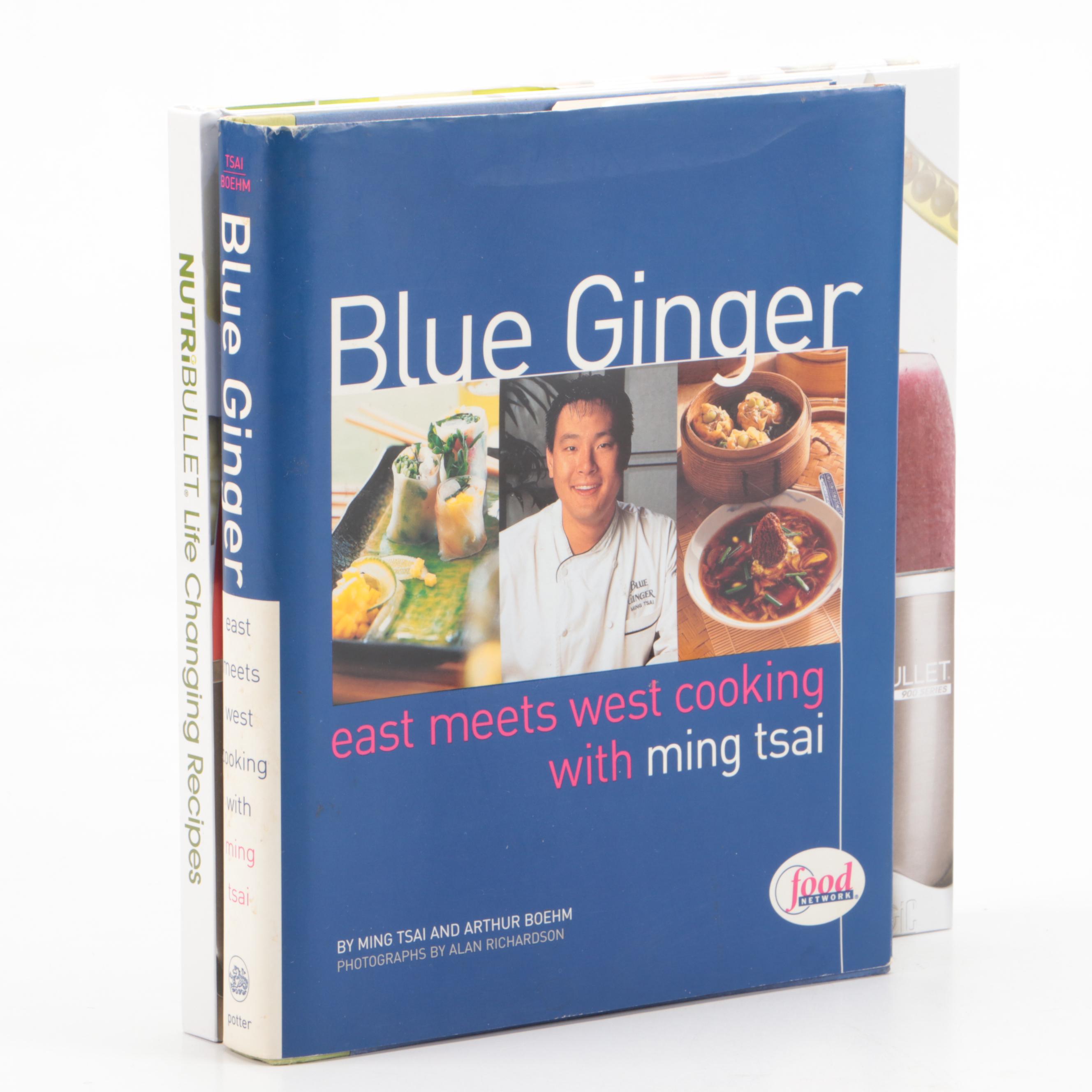 First Edition "Blue Ginger" by Ming Tsai and Arthur Boehm with Nutribullet Book