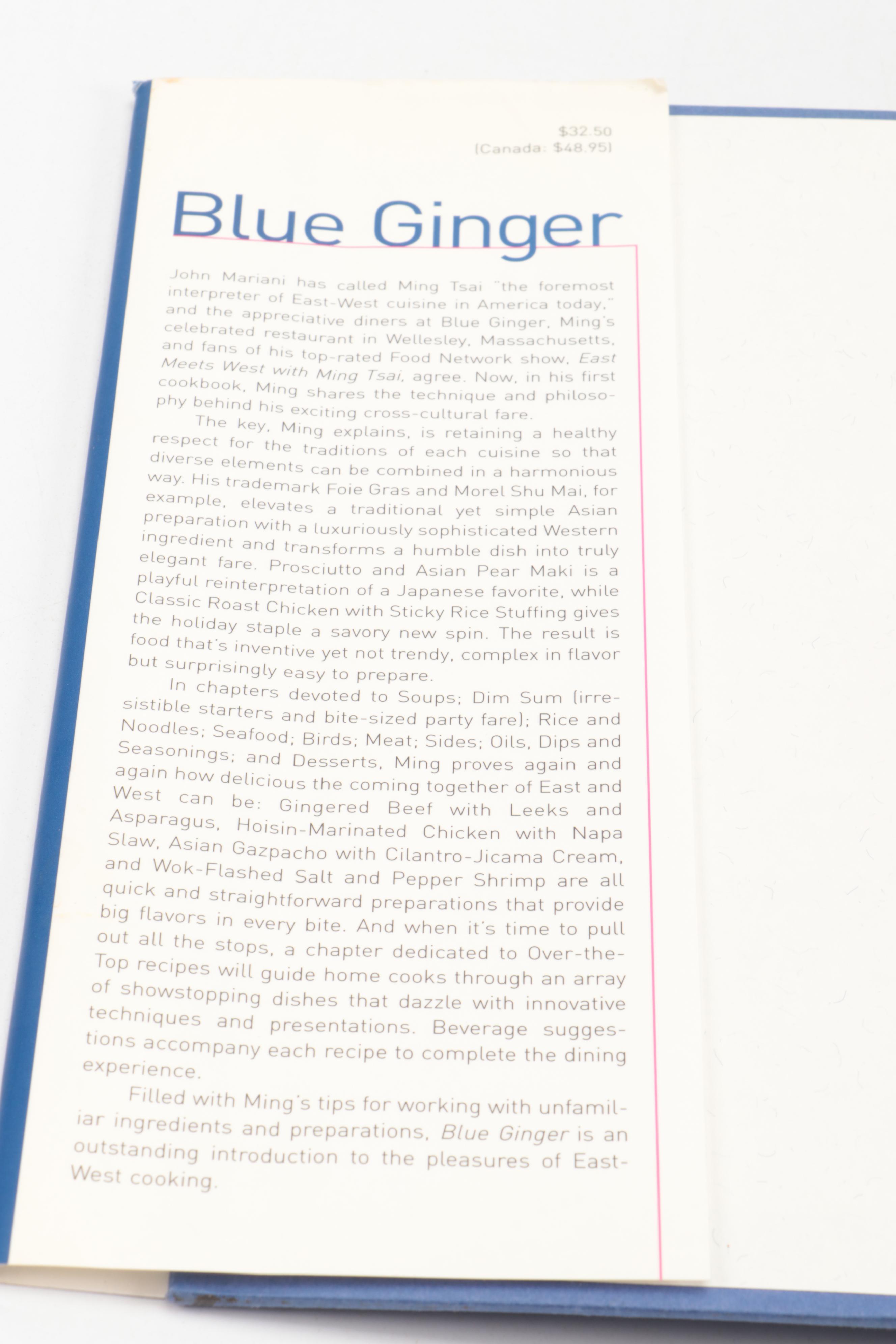 First Edition "Blue Ginger" by Ming Tsai and Arthur Boehm with Nutribullet Book