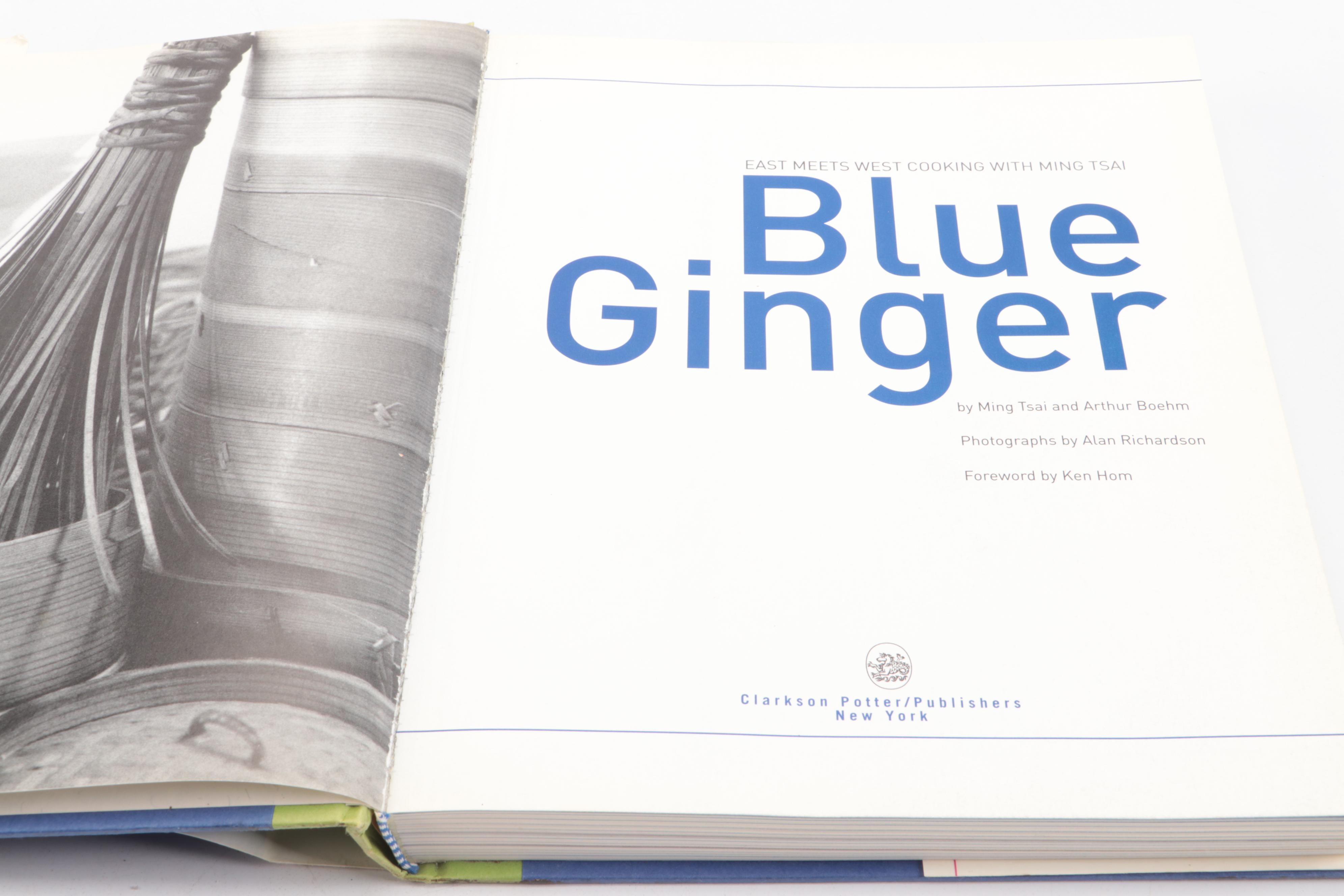 First Edition "Blue Ginger" by Ming Tsai and Arthur Boehm with Nutribullet Book