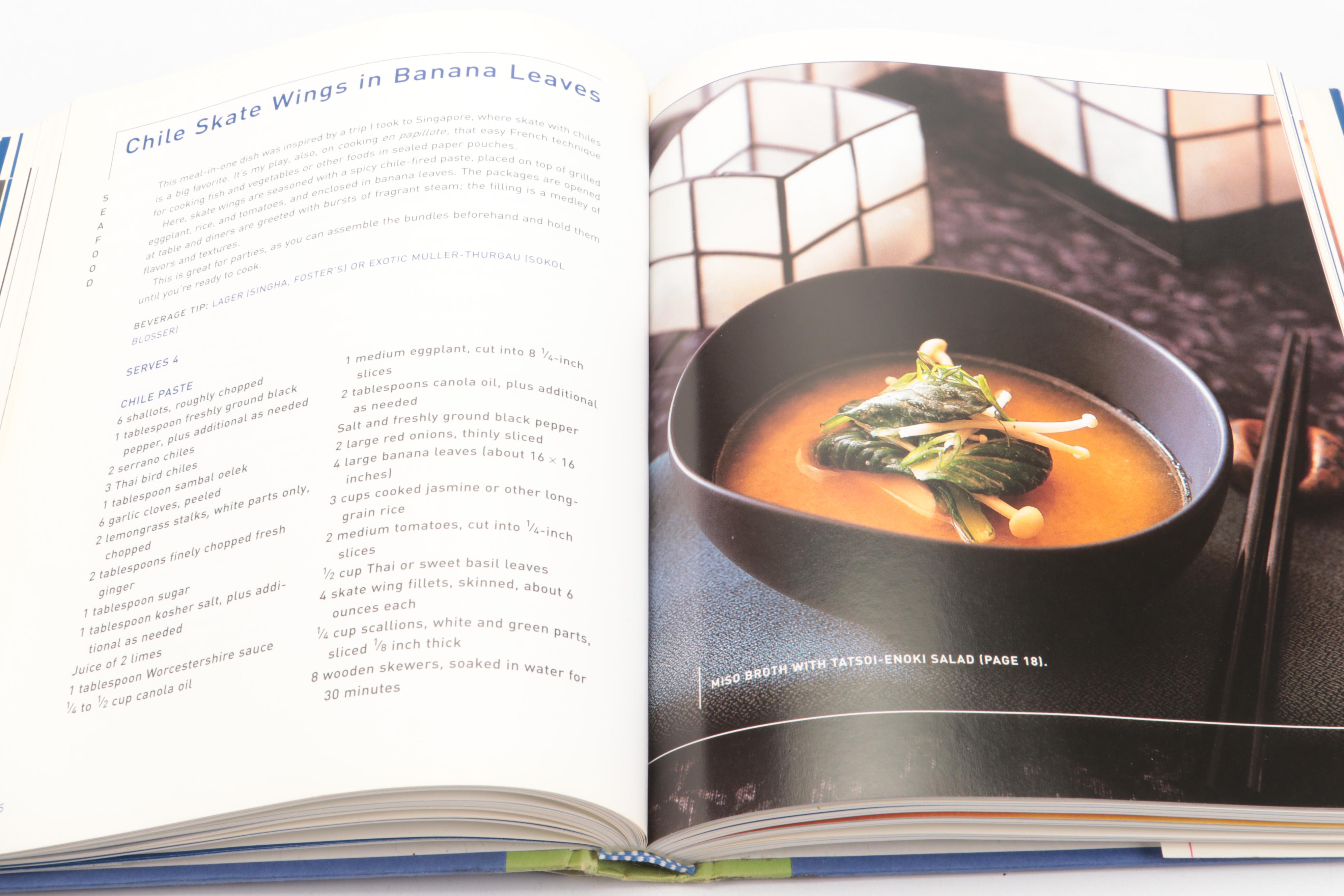 First Edition "Blue Ginger" by Ming Tsai and Arthur Boehm with Nutribullet Book