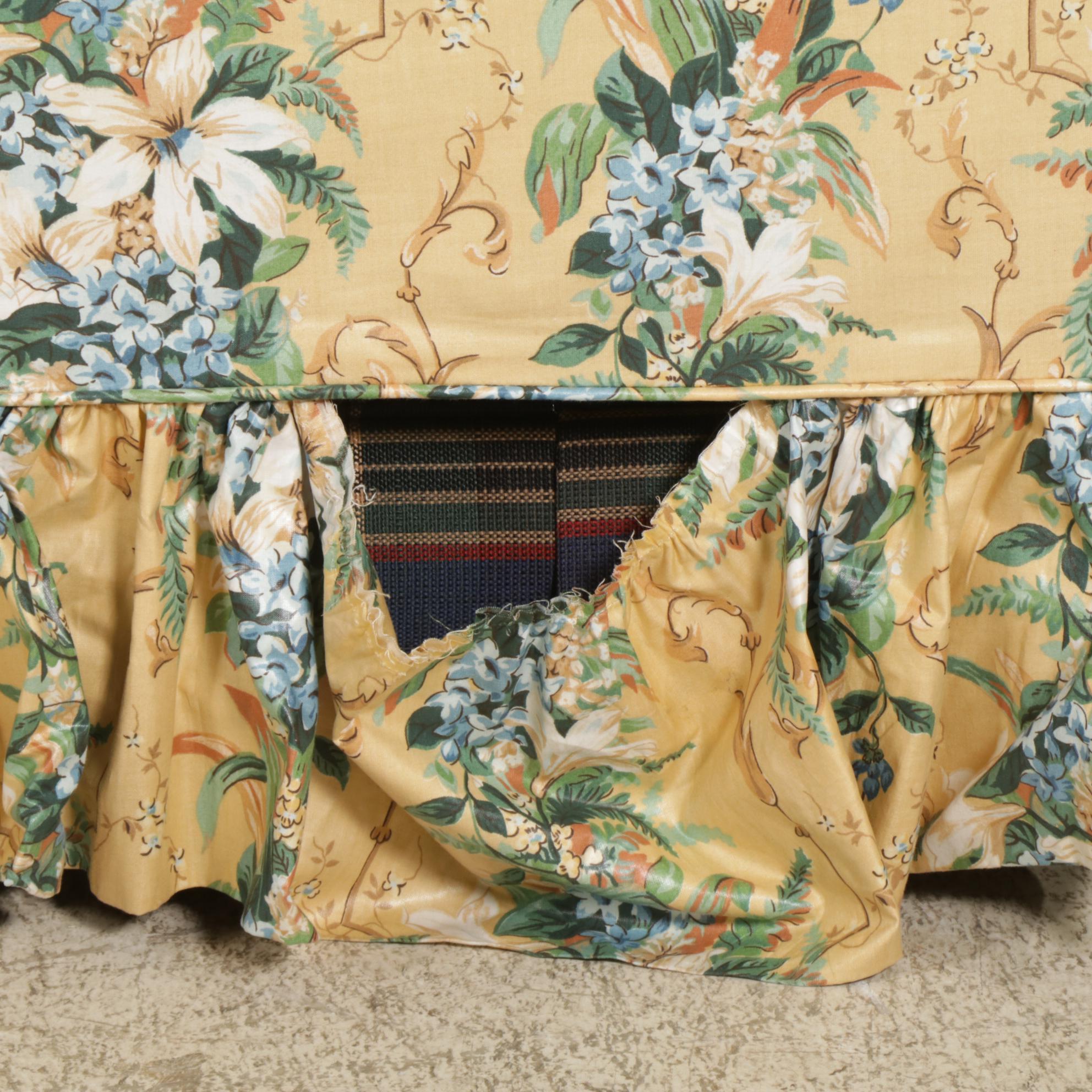 Berne Furniture "St. James Collection" Sofa with Floral Slip-Cover