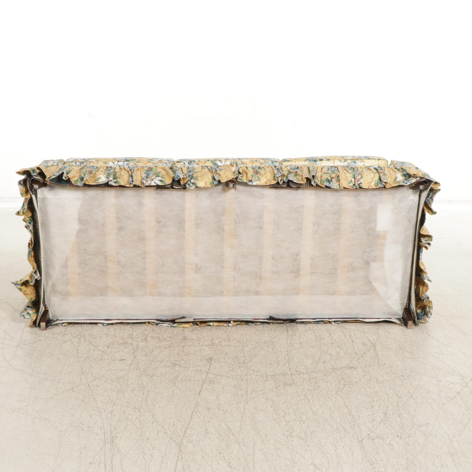 Berne Furniture "St. James Collection" Sofa with Floral Slip-Cover