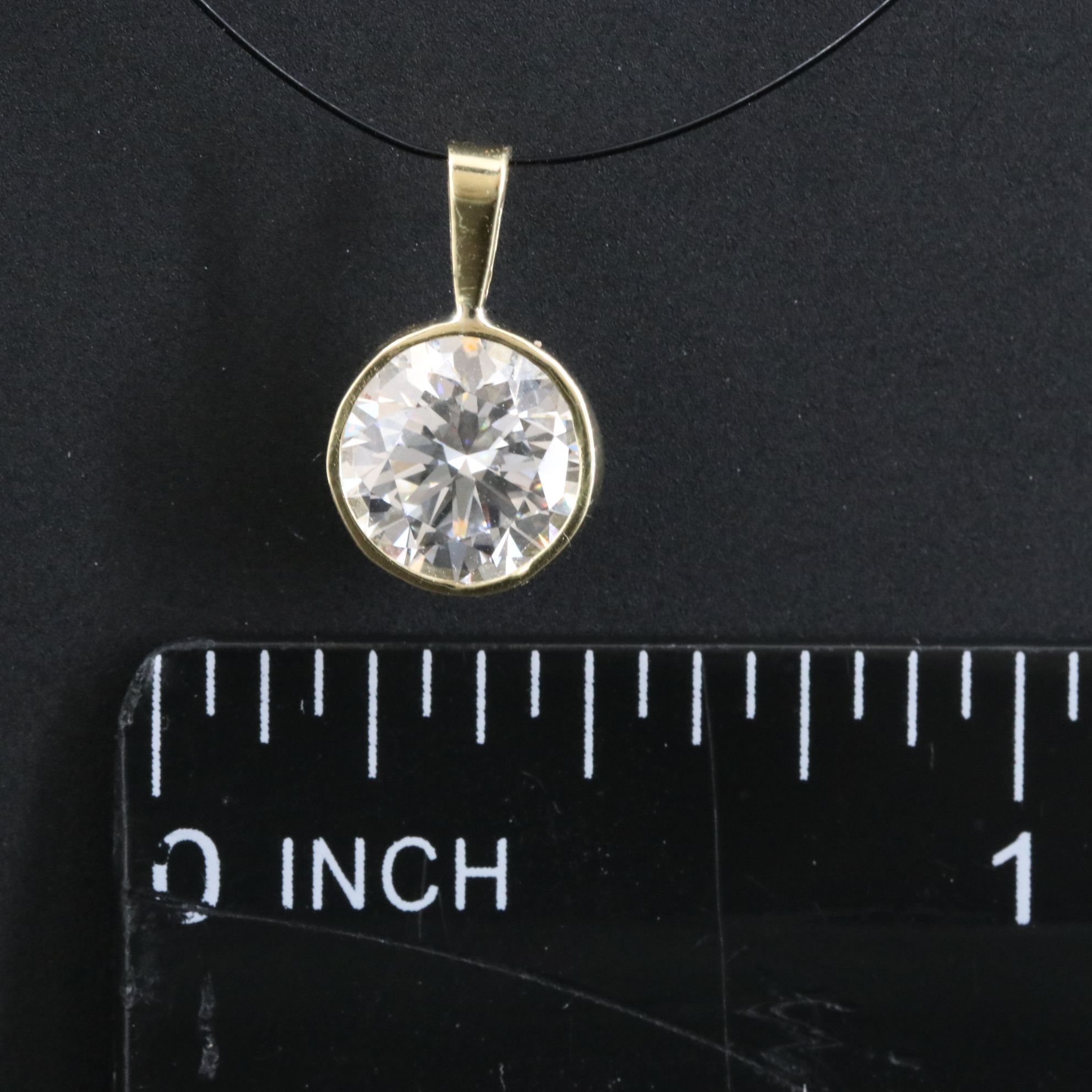 14K 1.50 CT Lab Grown Diamond Solitaire Pendant with IGI Report