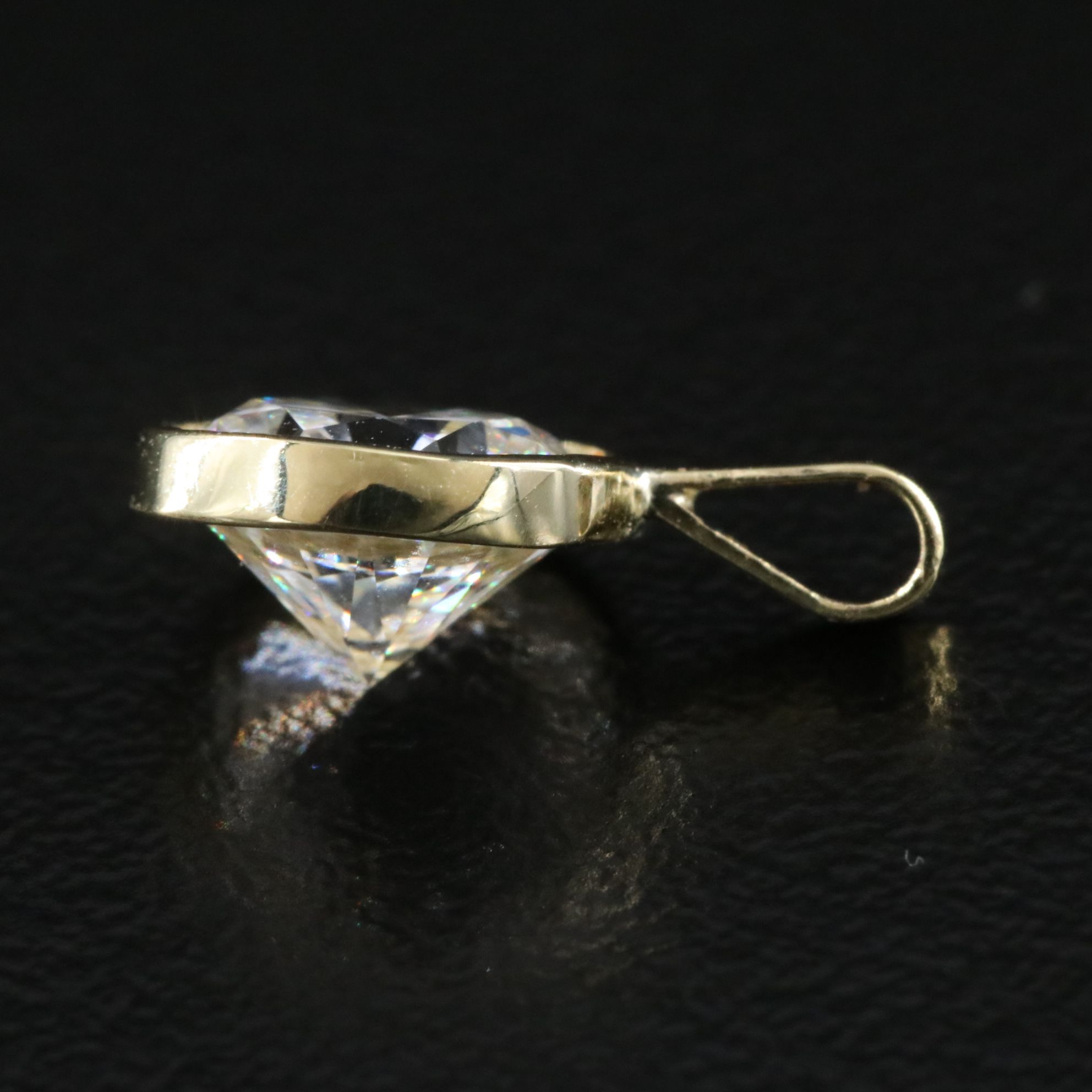 14K 1.50 CT Lab Grown Diamond Solitaire Pendant with IGI Report