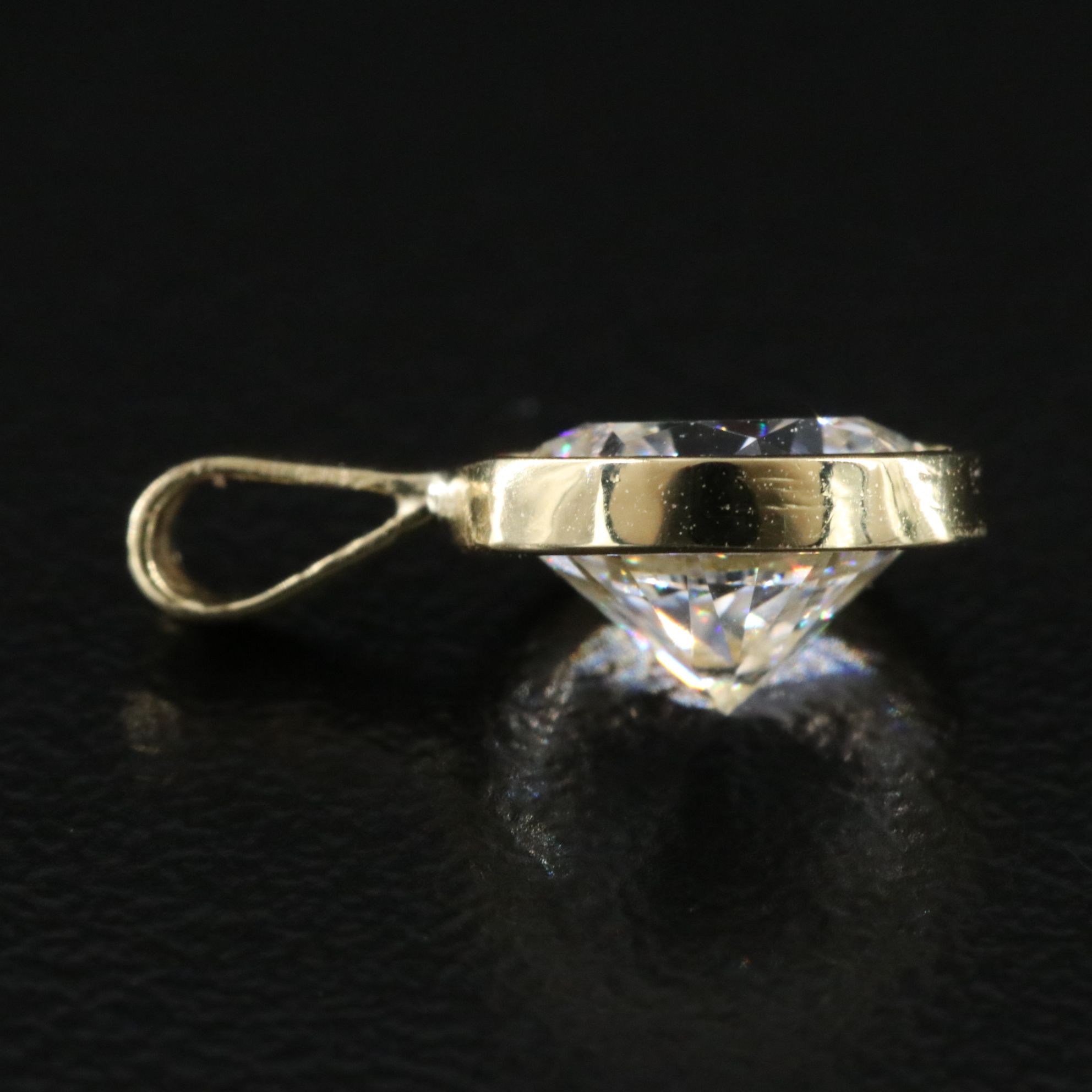 14K 1.50 CT Lab Grown Diamond Solitaire Pendant with IGI Report