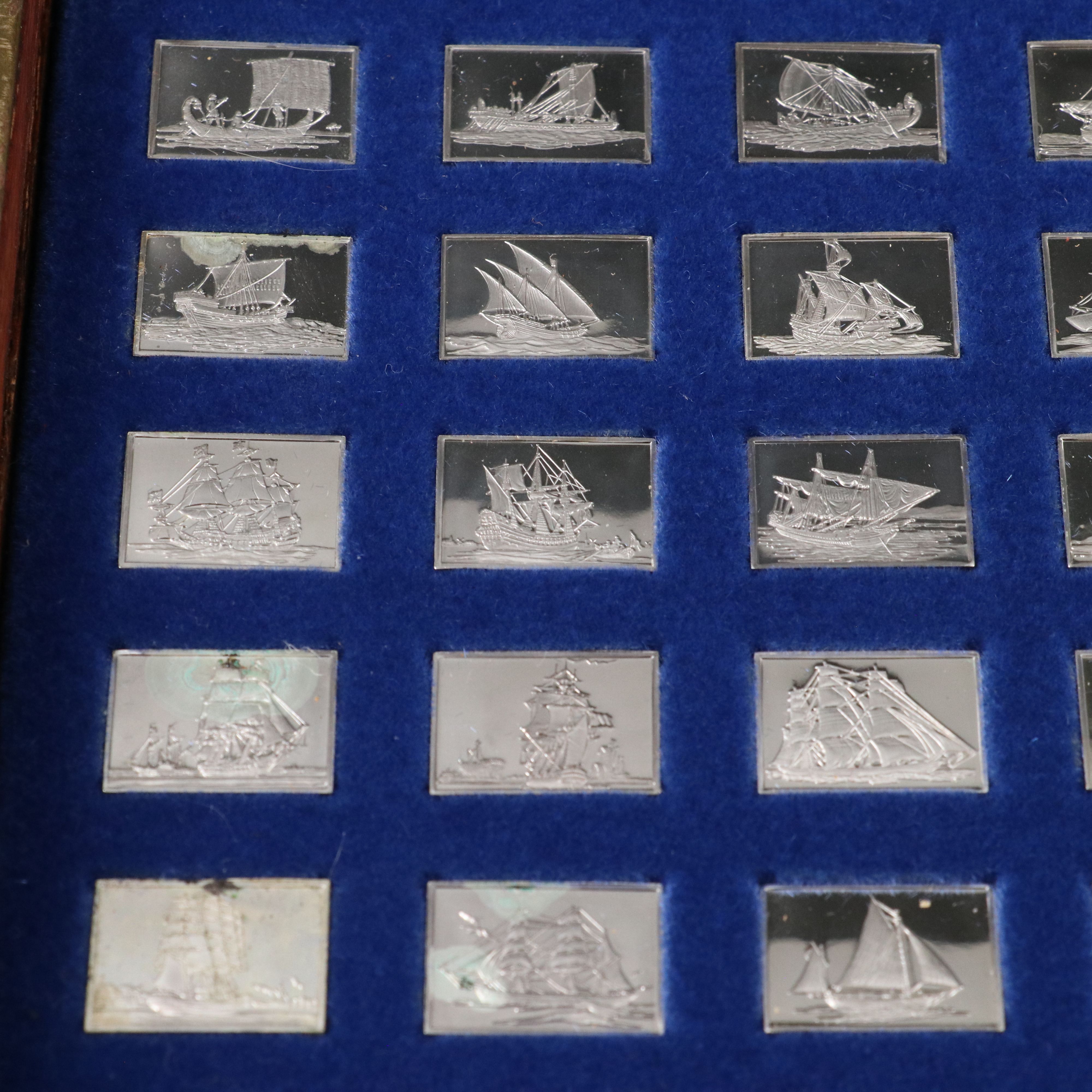 Franklin Mint "Great Sailing Ships of History" Sterling Silver Ingot Collection