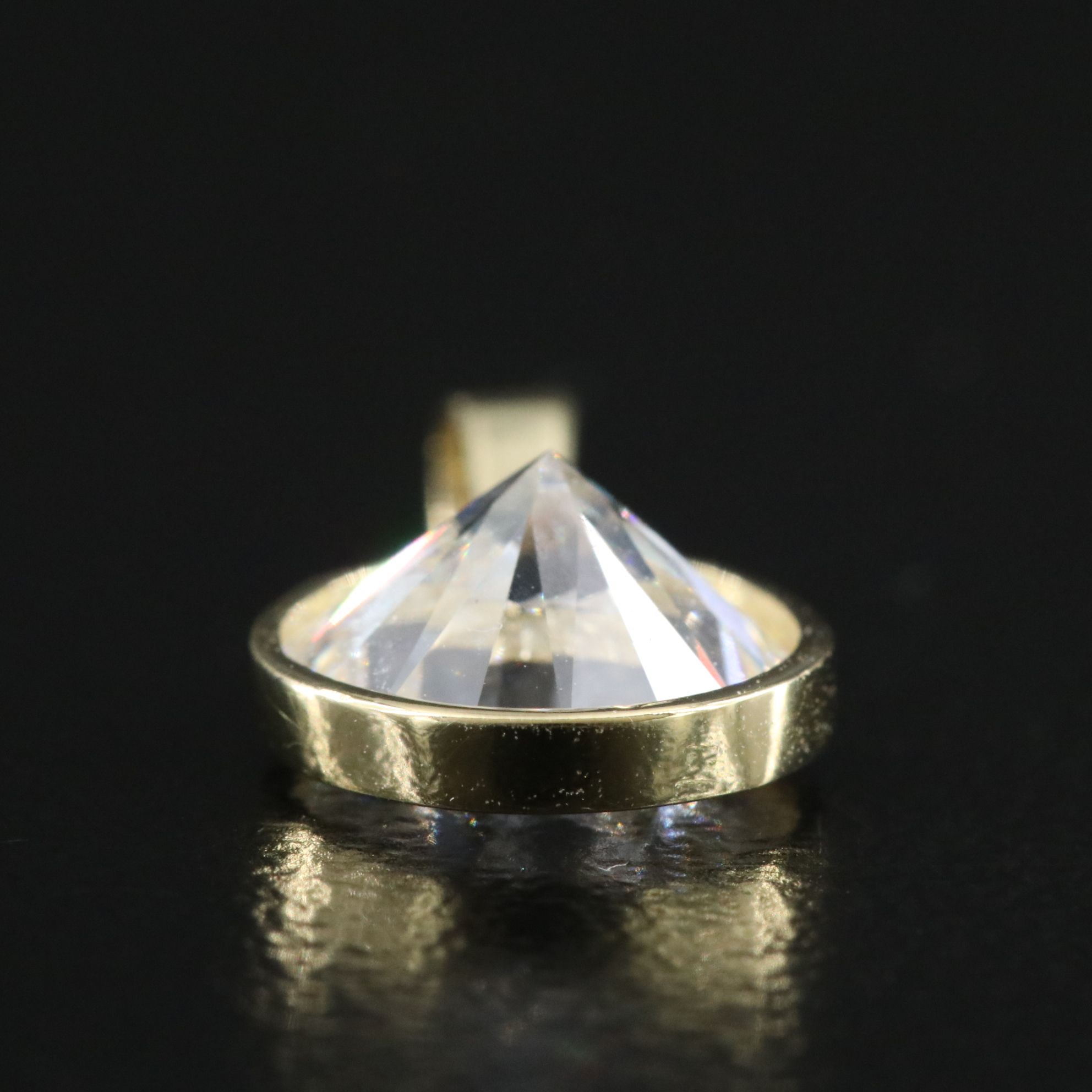 14K 1.50 CT Lab Grown Diamond Solitaire Pendant with IGI Report