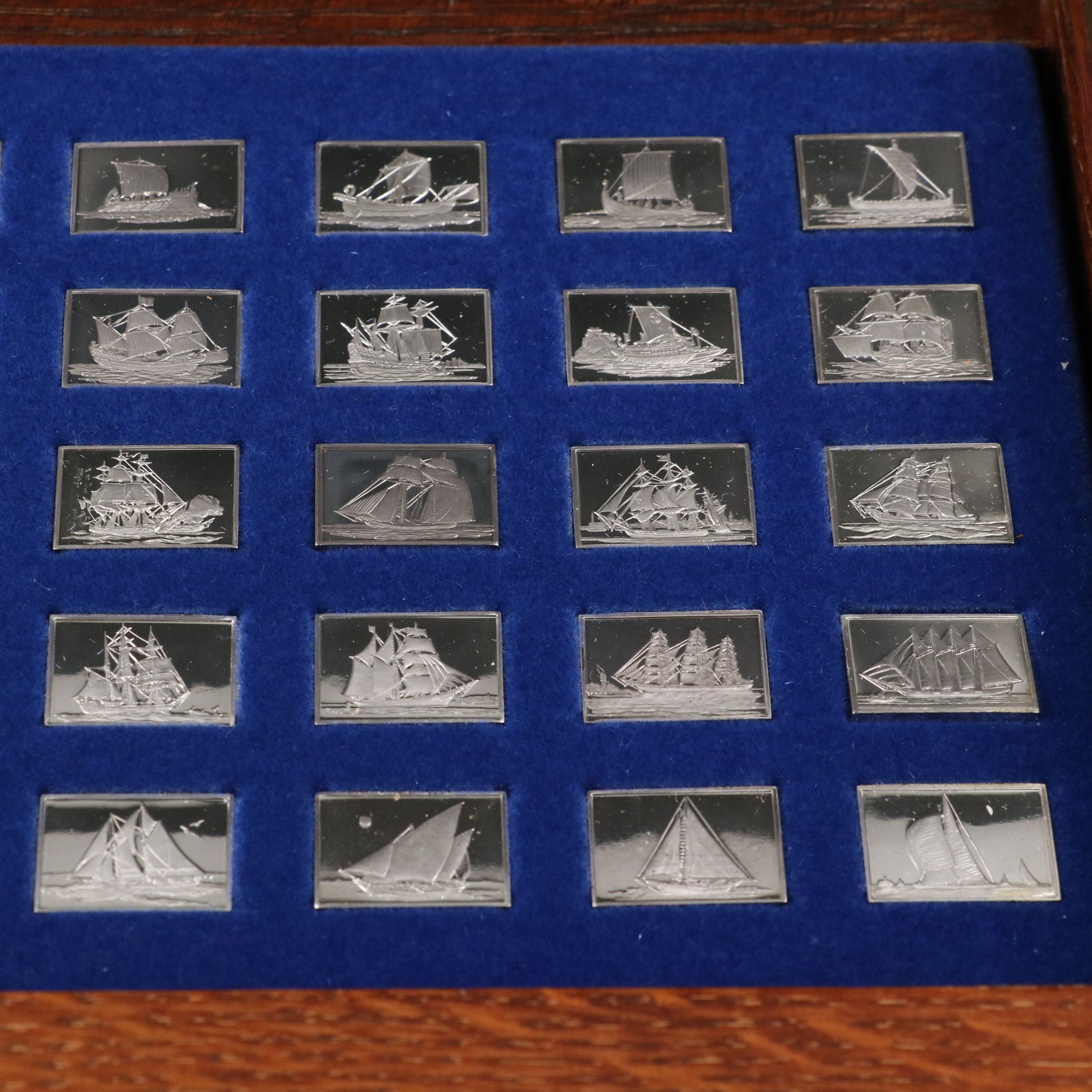 Franklin Mint "Great Sailing Ships of History" Sterling Silver Ingot Collection