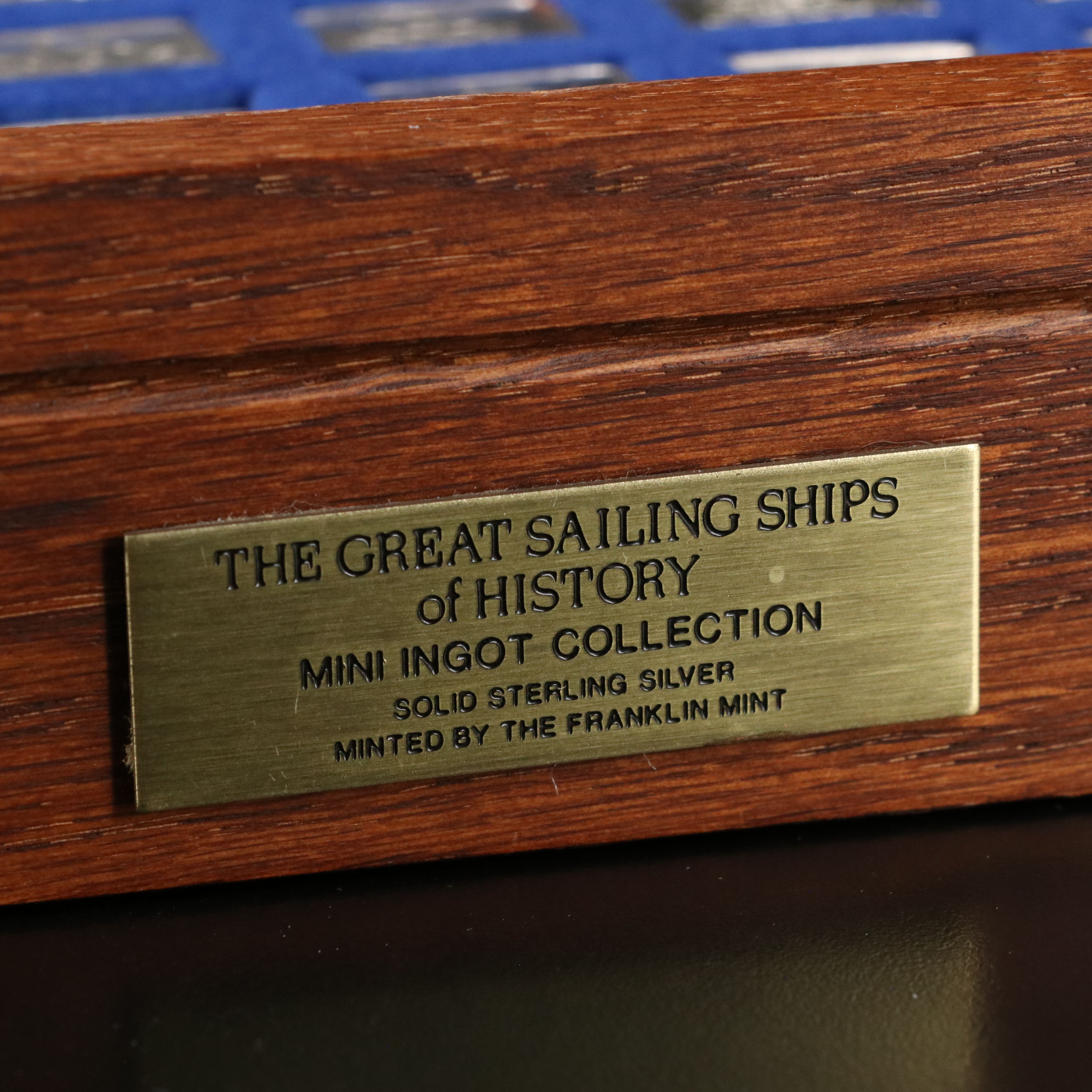Franklin Mint "Great Sailing Ships of History" Sterling Silver Ingot Collection