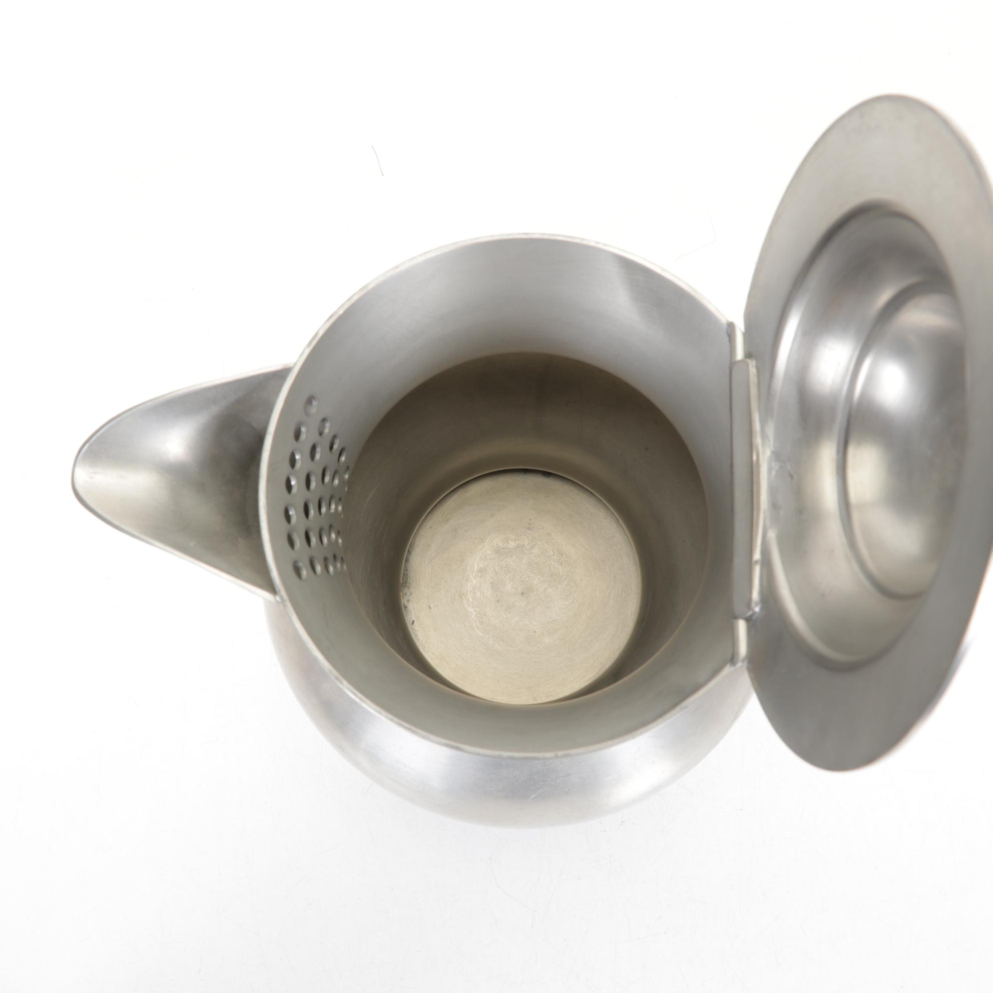 Reed & Barton Rufus Dunham Reproduction Pewter Pitcher with Tumblers and Tray