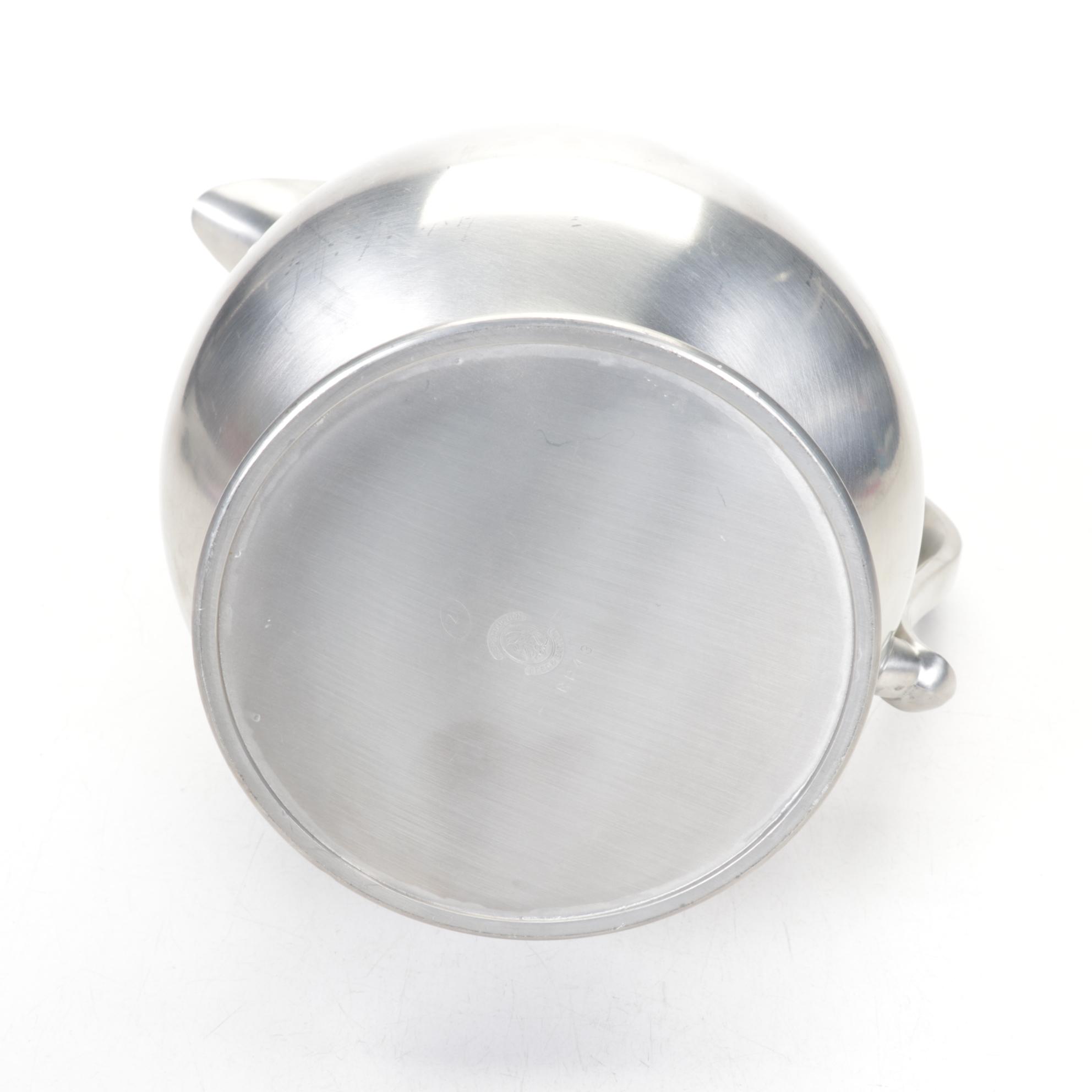 Reed & Barton Rufus Dunham Reproduction Pewter Pitcher with Tumblers and Tray