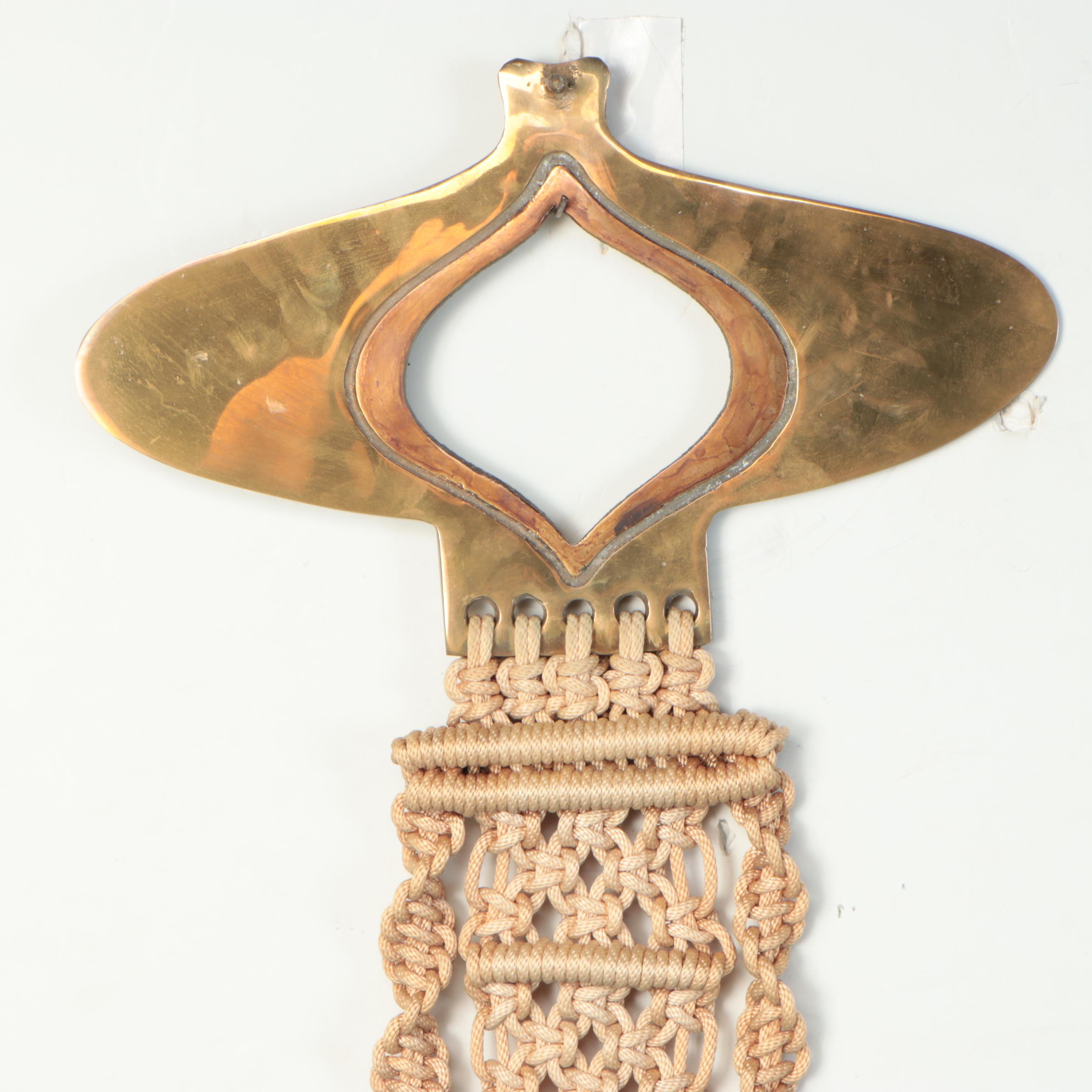 Macramé and Brass Wall Hanging