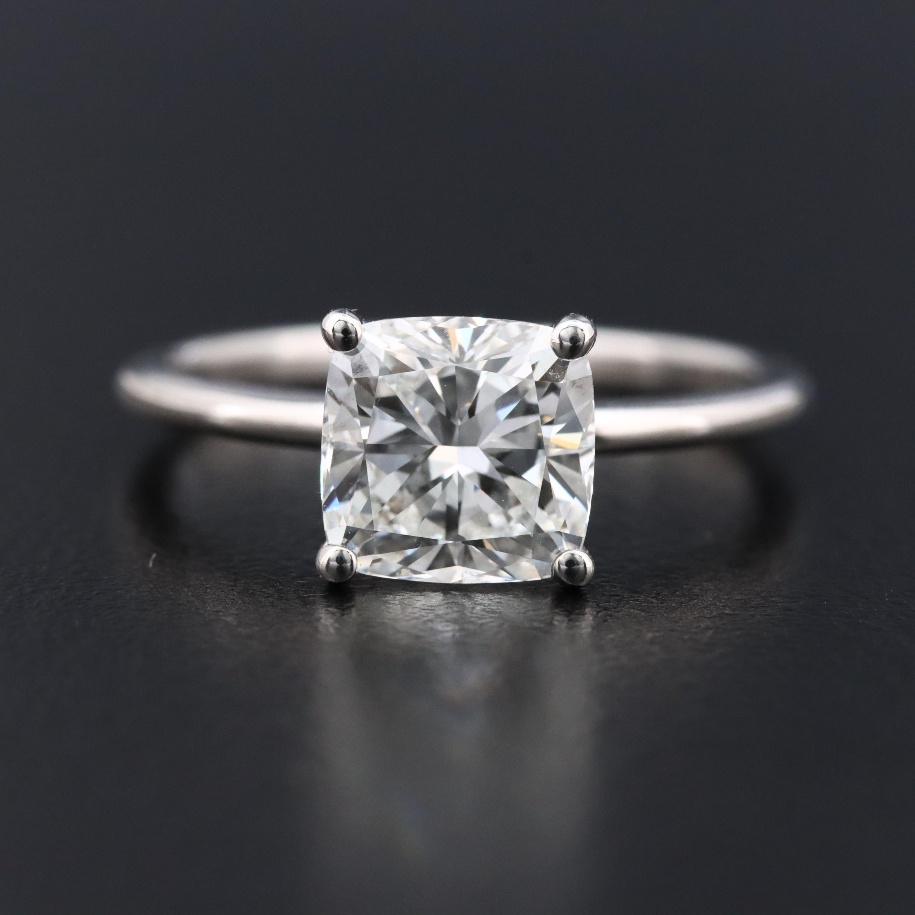 14K 2.04 CT Lab Grown Diamond Solitaire Ring with Online IGI Report