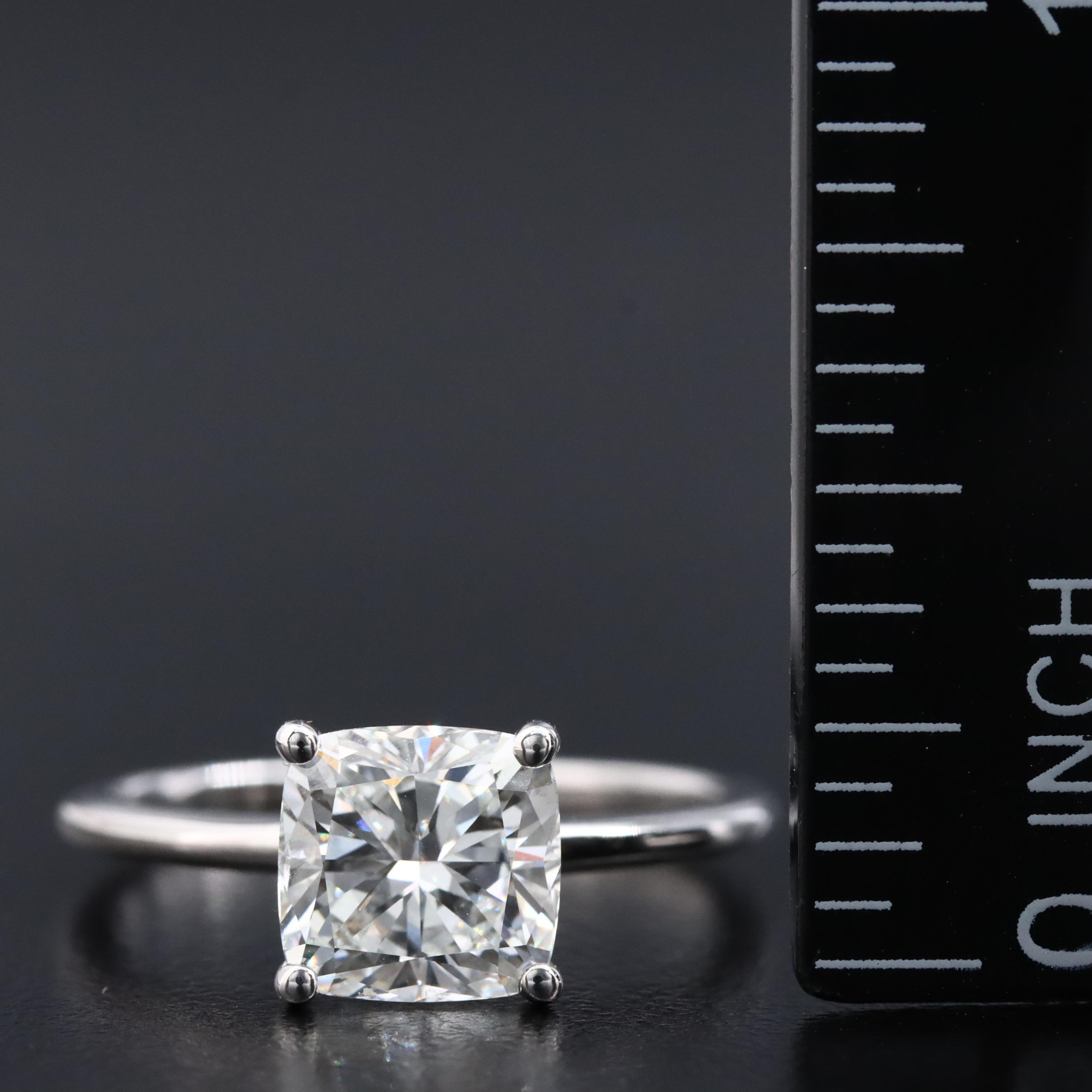 14K 2.04 CT Lab Grown Diamond Solitaire Ring with Online IGI Report