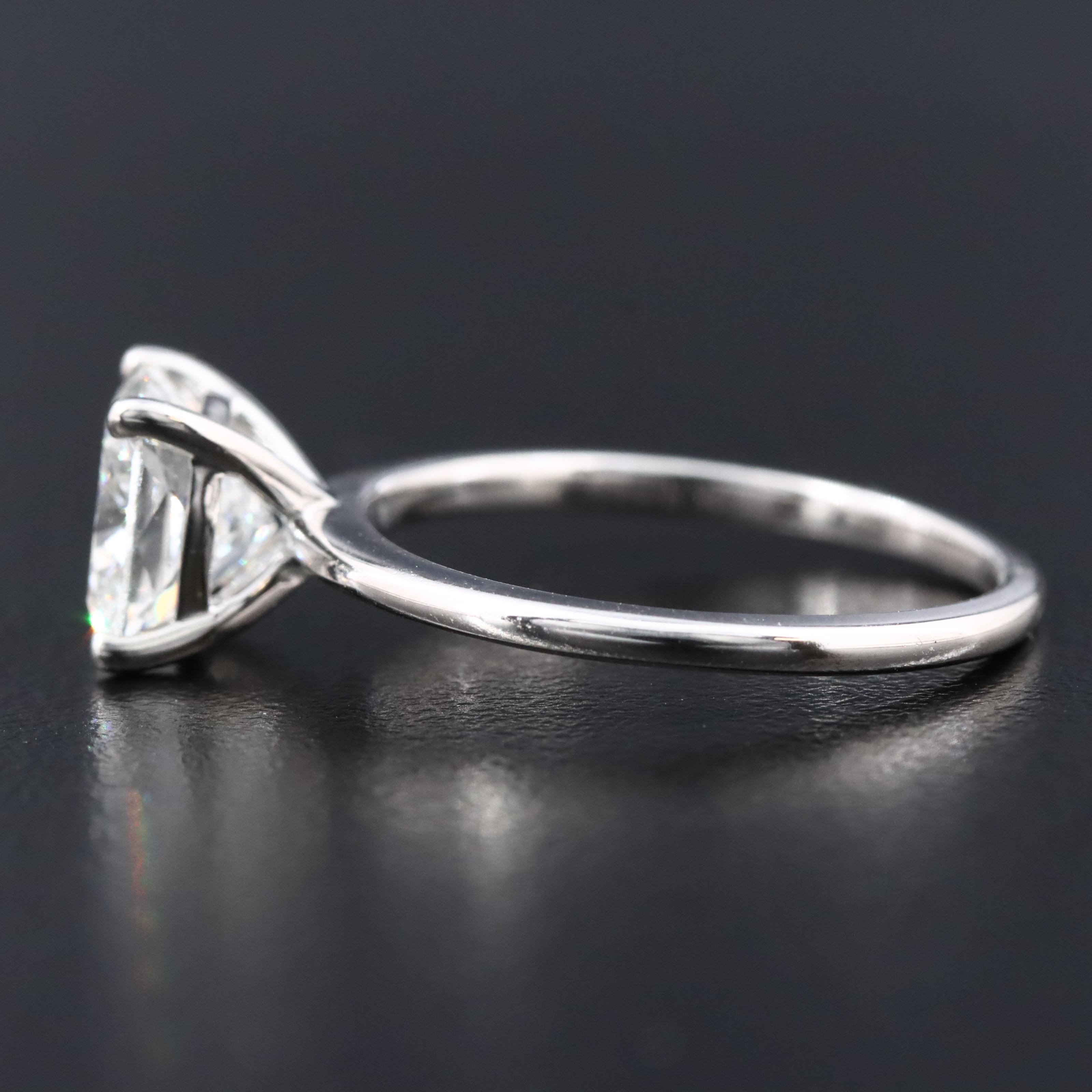 14K 2.04 CT Lab Grown Diamond Solitaire Ring with Online IGI Report