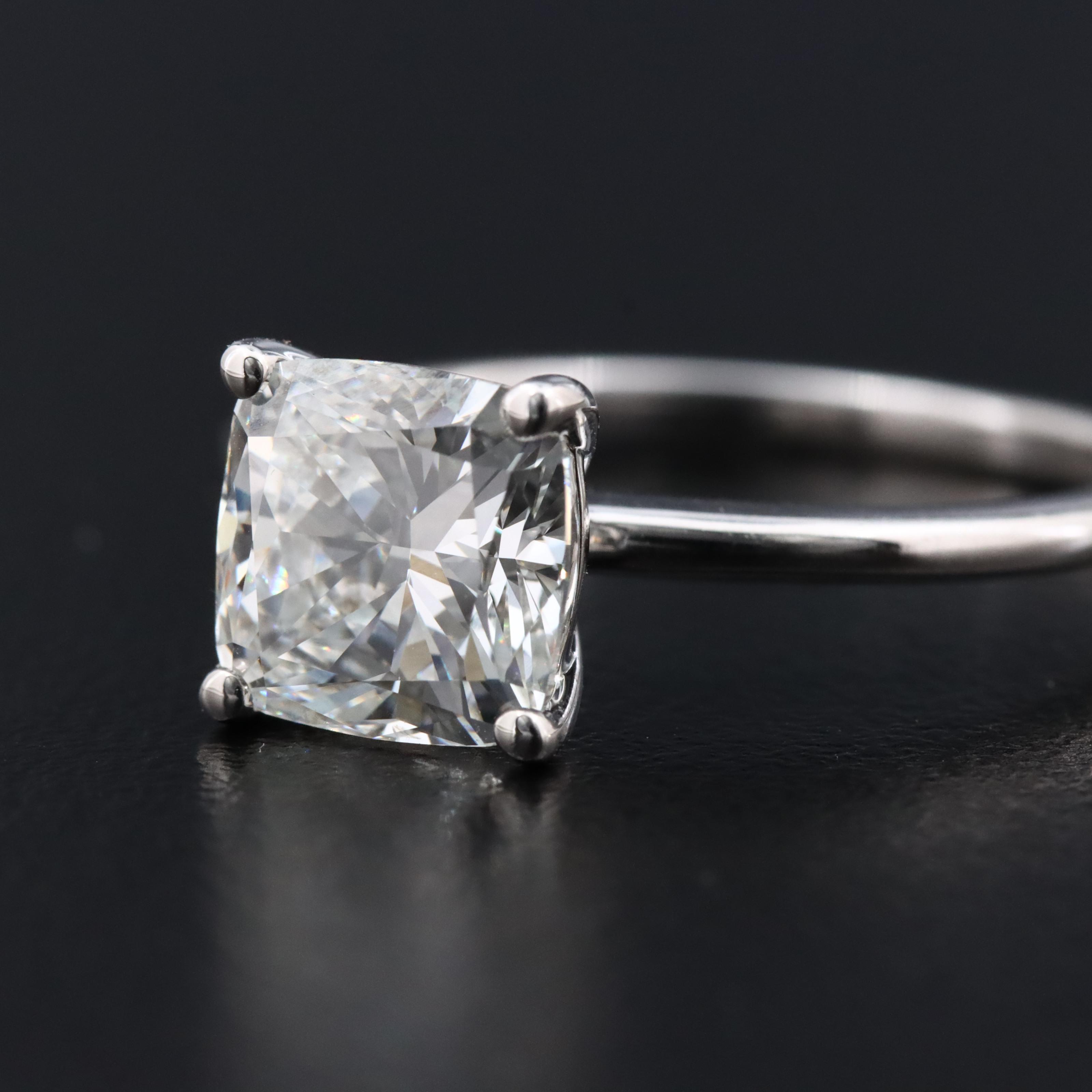 14K 2.04 CT Lab Grown Diamond Solitaire Ring with Online IGI Report