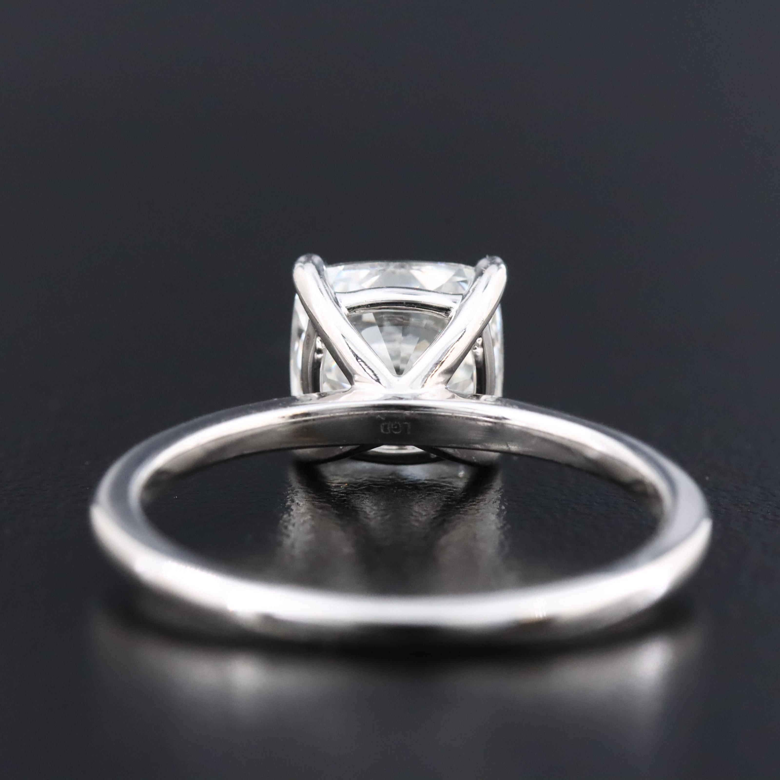 14K 2.04 CT Lab Grown Diamond Solitaire Ring with Online IGI Report